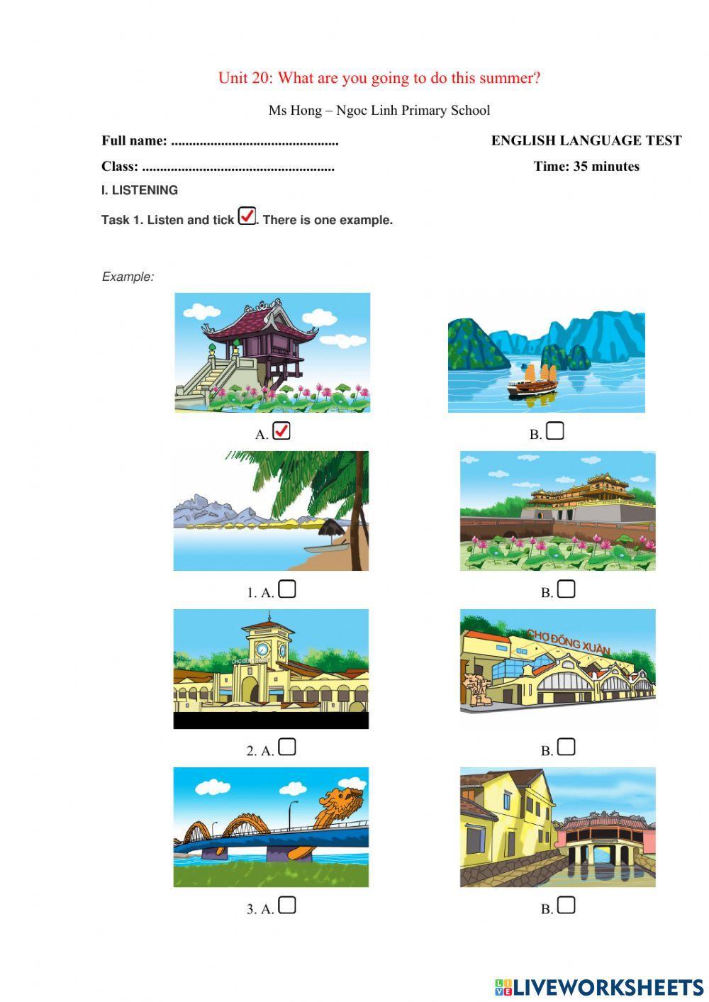 Unit 20: What are you going to do this summer?