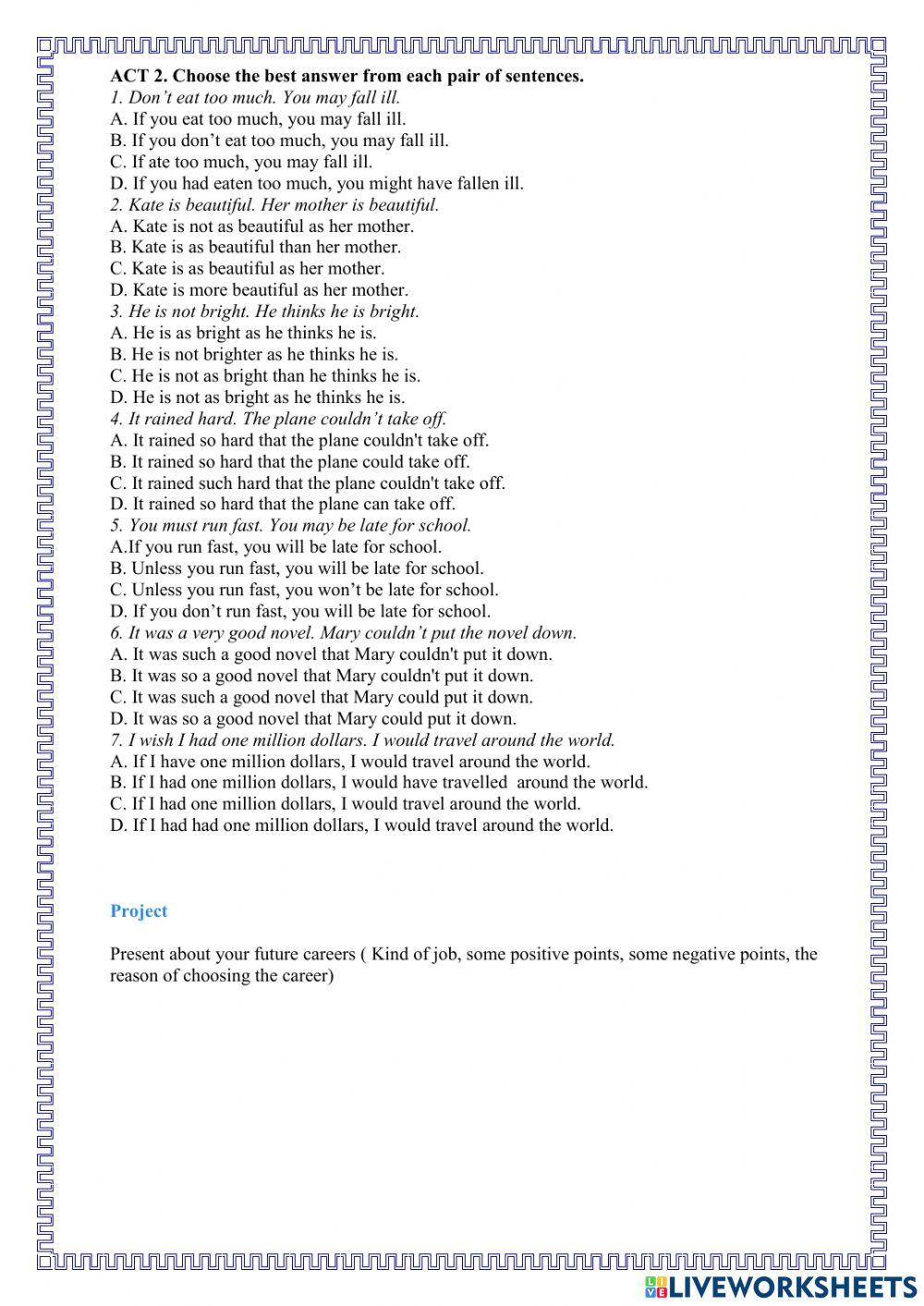 Unit 9 Choosing a career