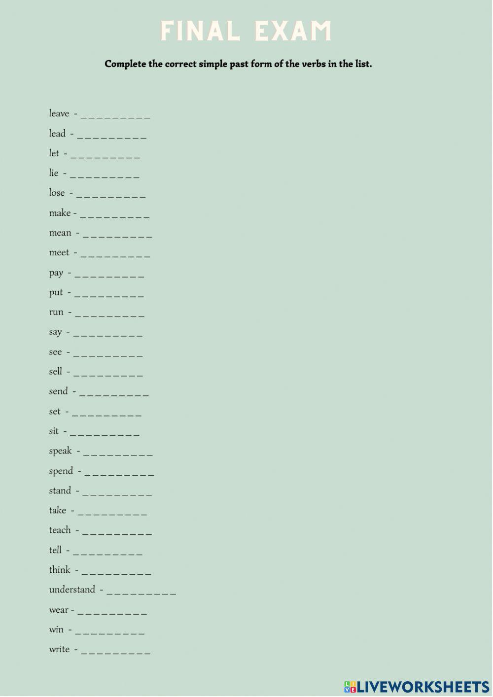 Business Level 11 Final Exam