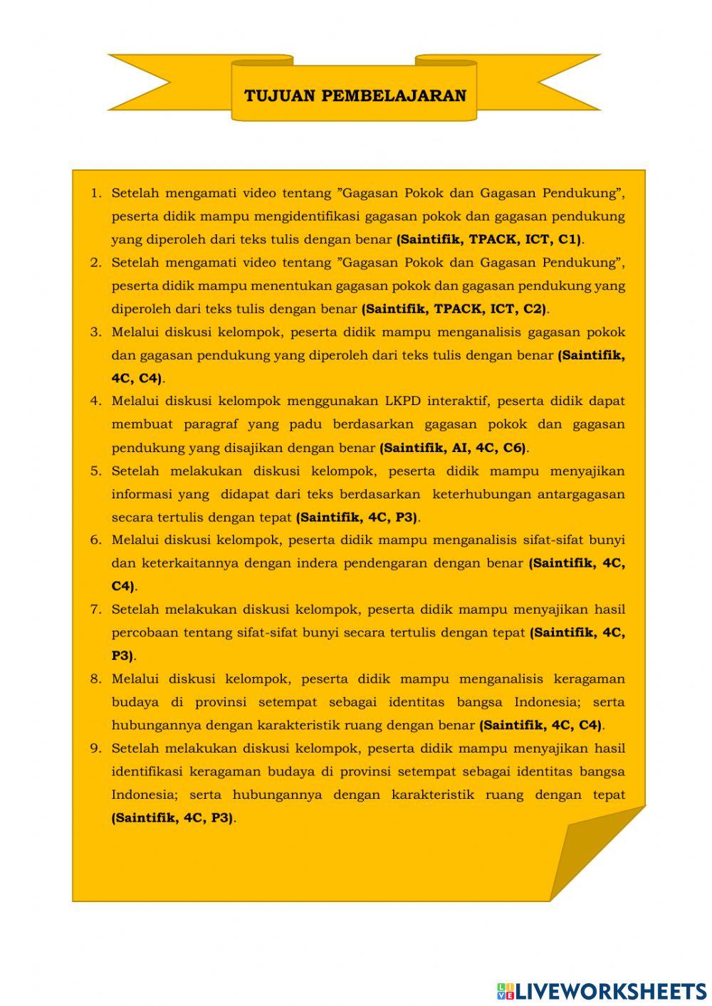 Drag dan Drop Worksheets