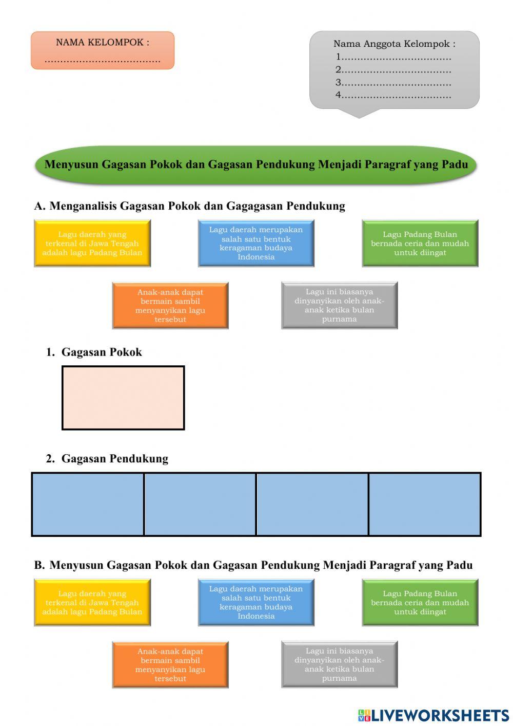 Drag dan Drop Worksheets