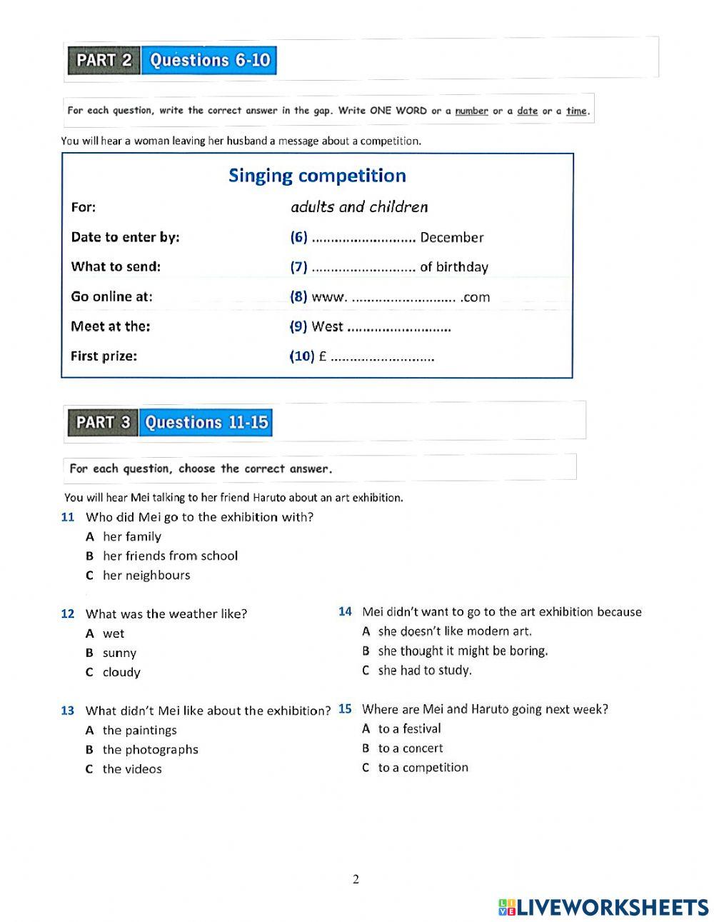 KET Practice Test 03-Listening