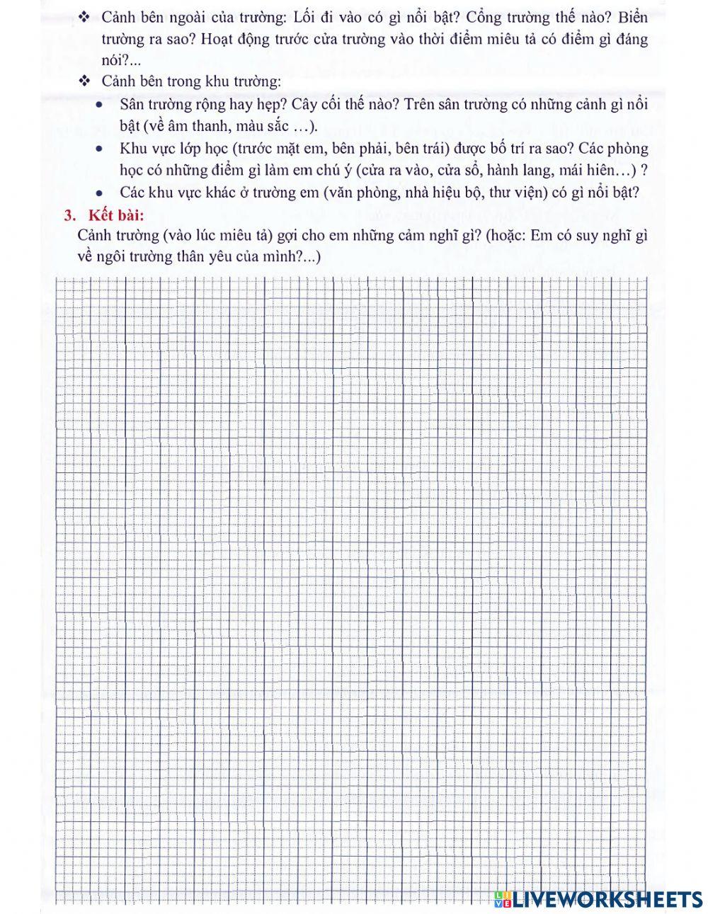 Môn Tiếng Việt 5 - Tuần 4