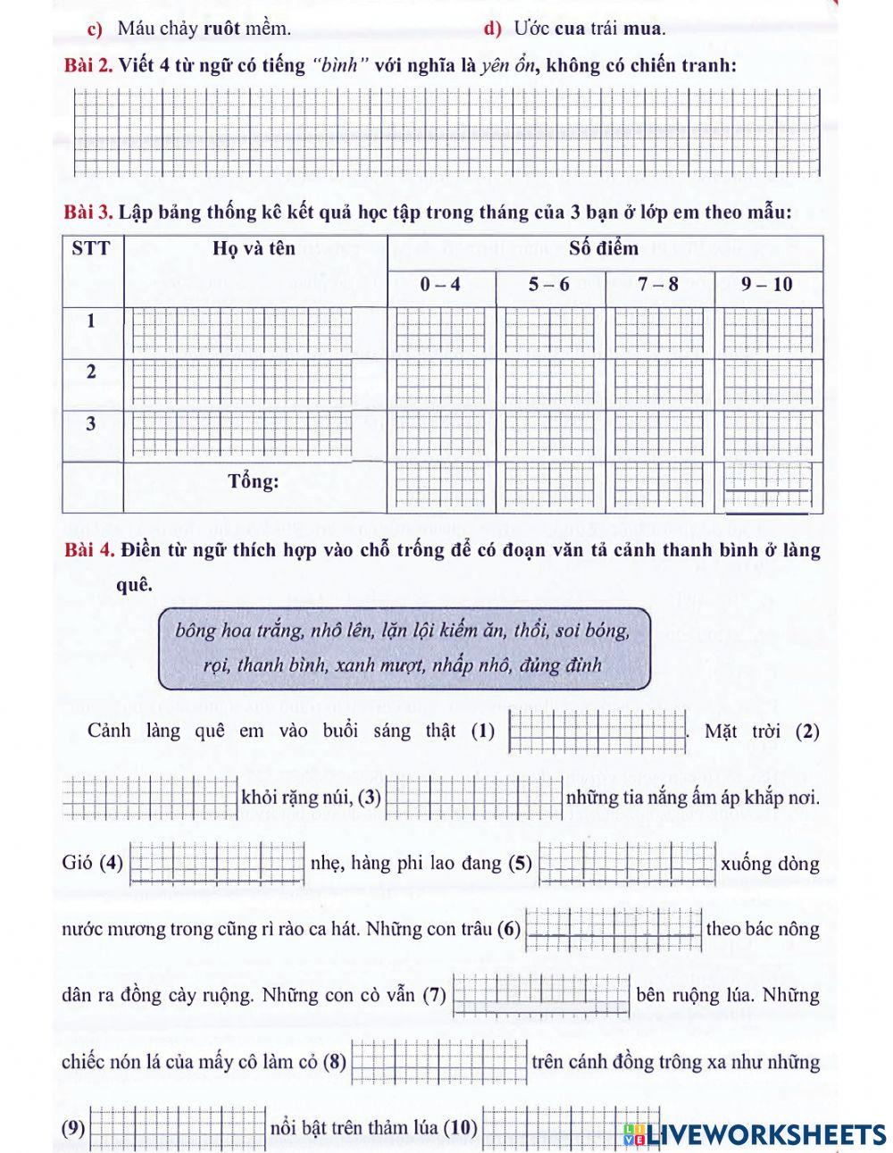 Môn Tiếng Việt 5 - Tuần 5