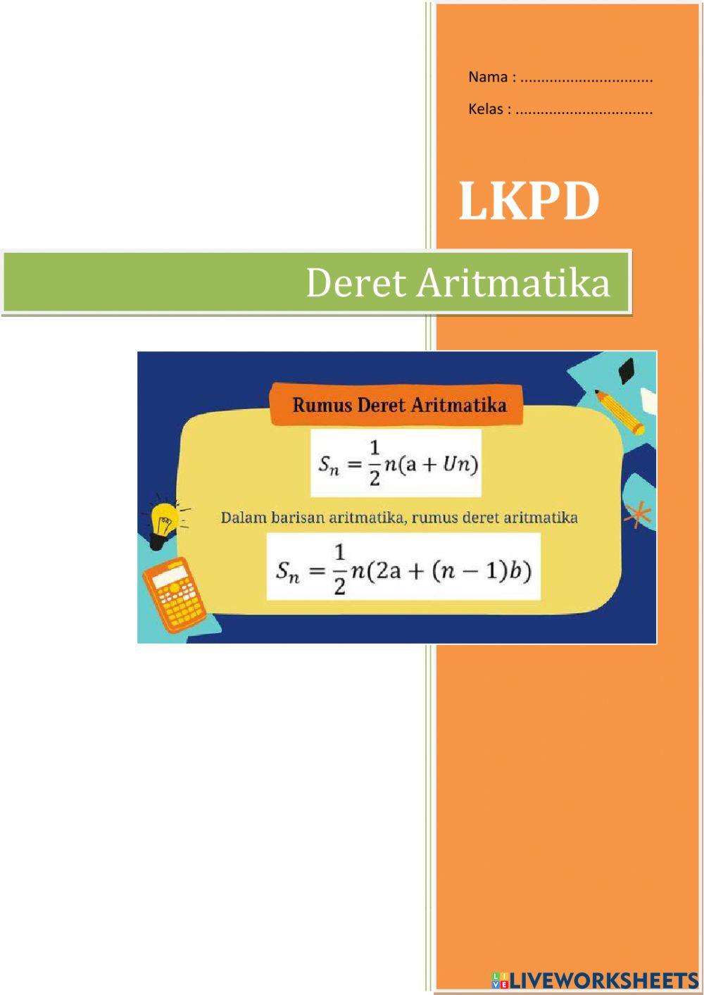 Deret Aritmatika Deret Aritmatika