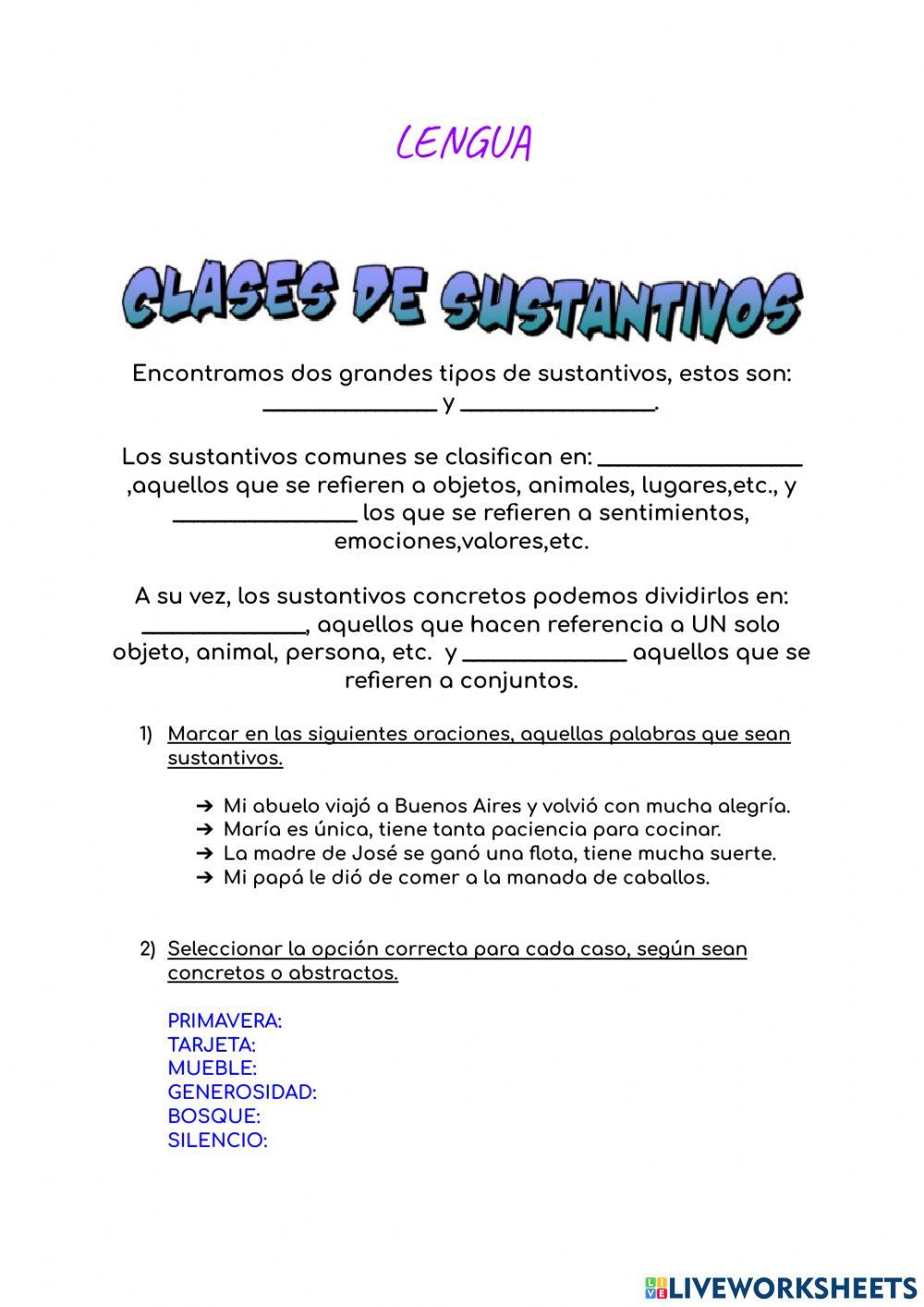Clases de palabra