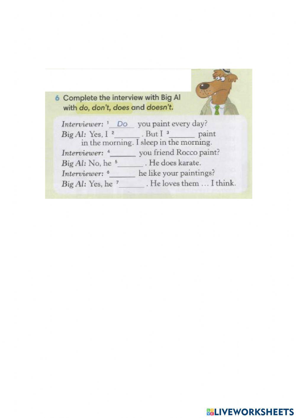 Do-Does free activity | Live Worksheets