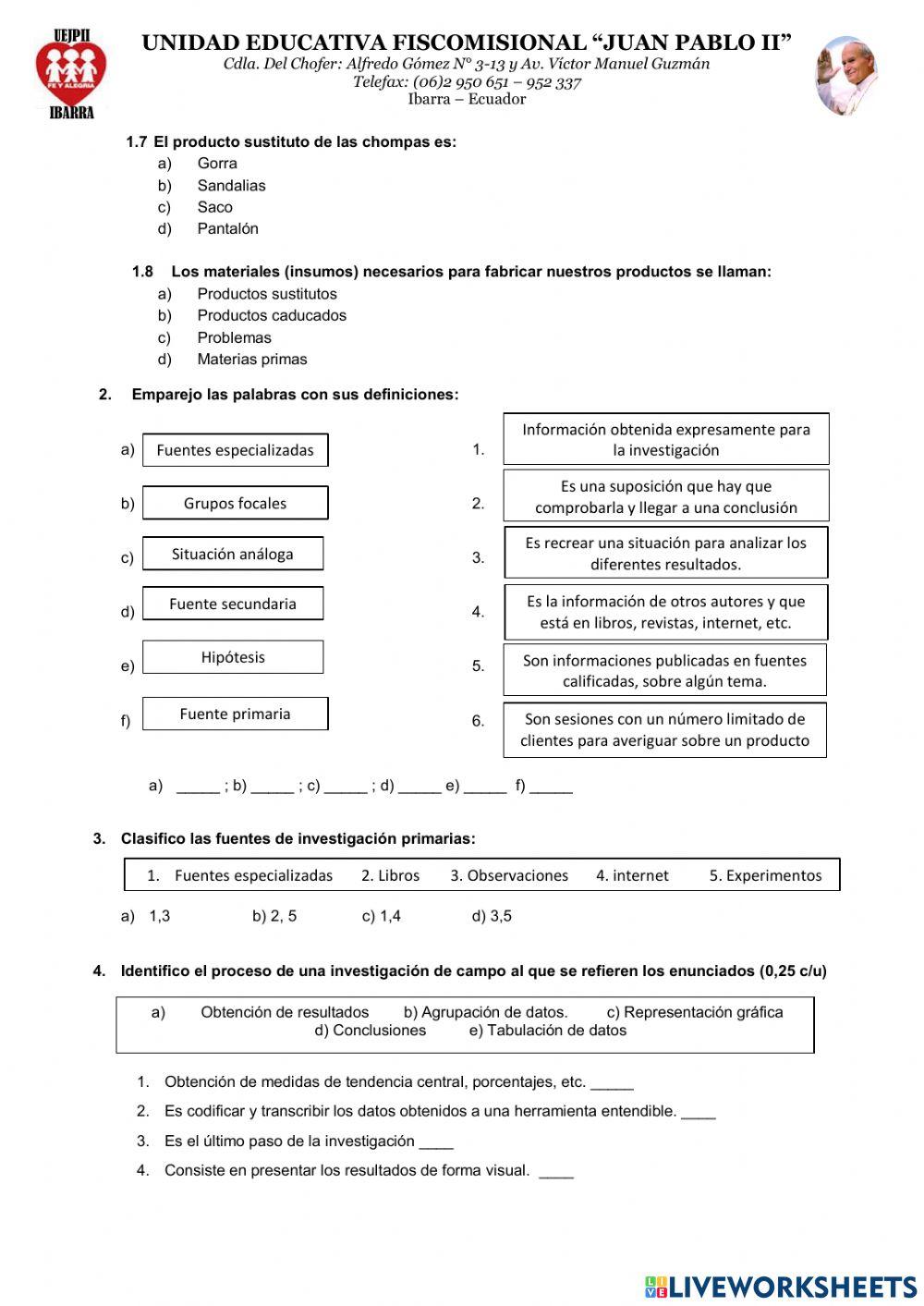 3ro. BGU Diagnóstico Emprendimiento - 2022
