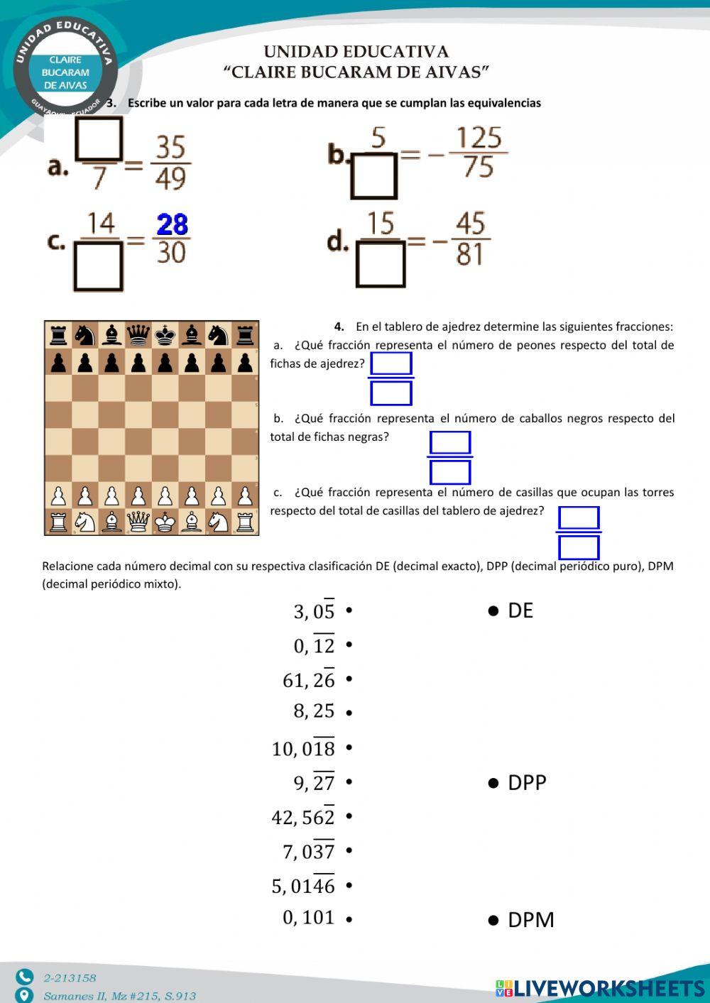 Fracciones y decimales