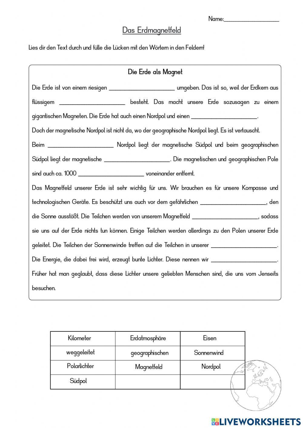 Polarlichter L ckentext Online Exercise For Live Worksheets Polarlichter L ckentext Online Exercise For Live Worksheets
