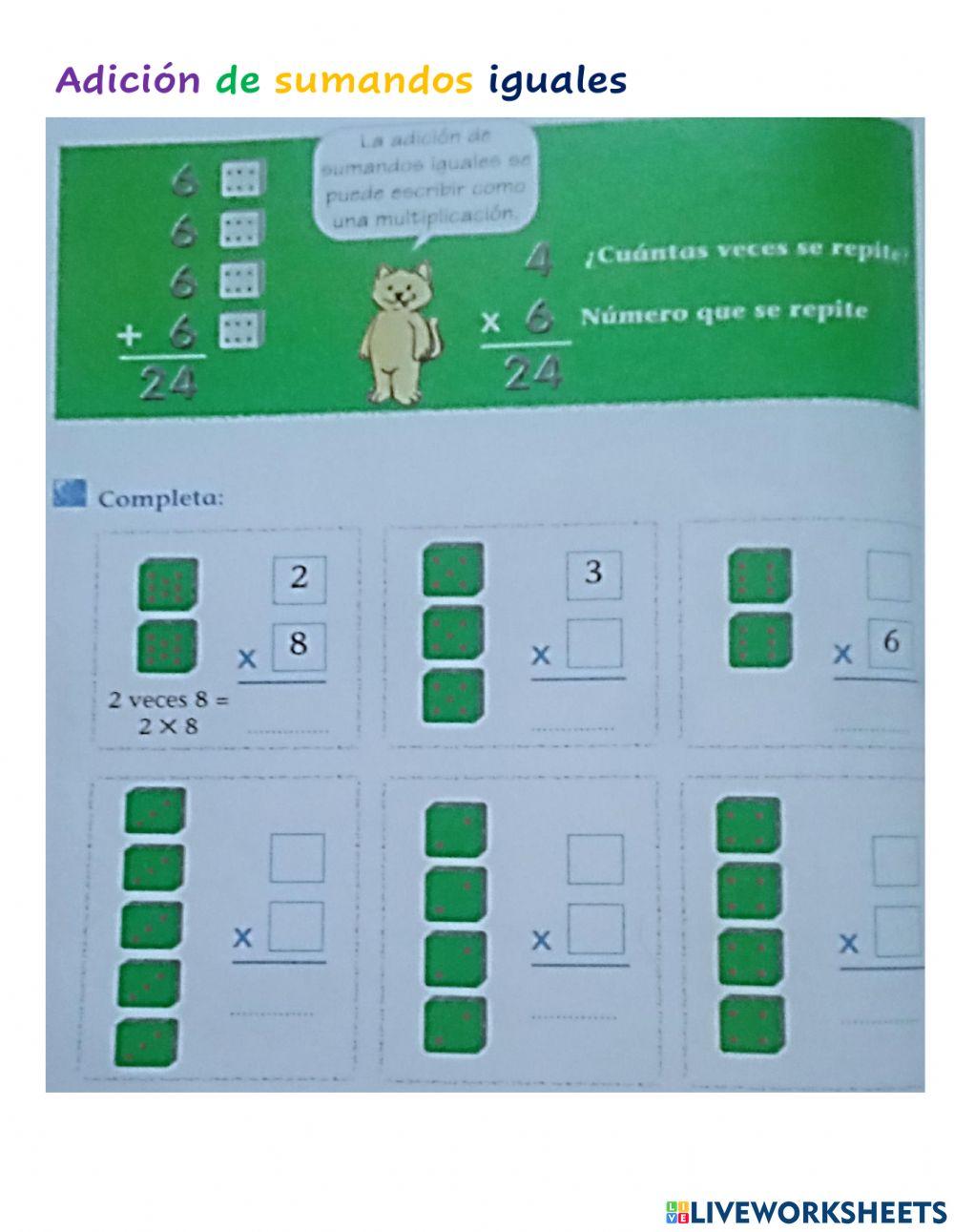 Adición de sumandos iguales