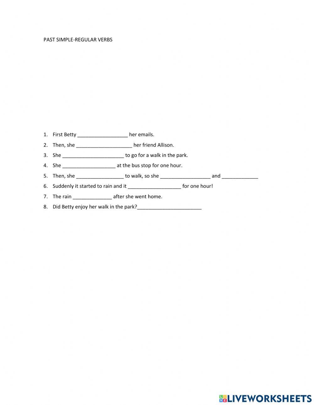 Past simple-regular verbs