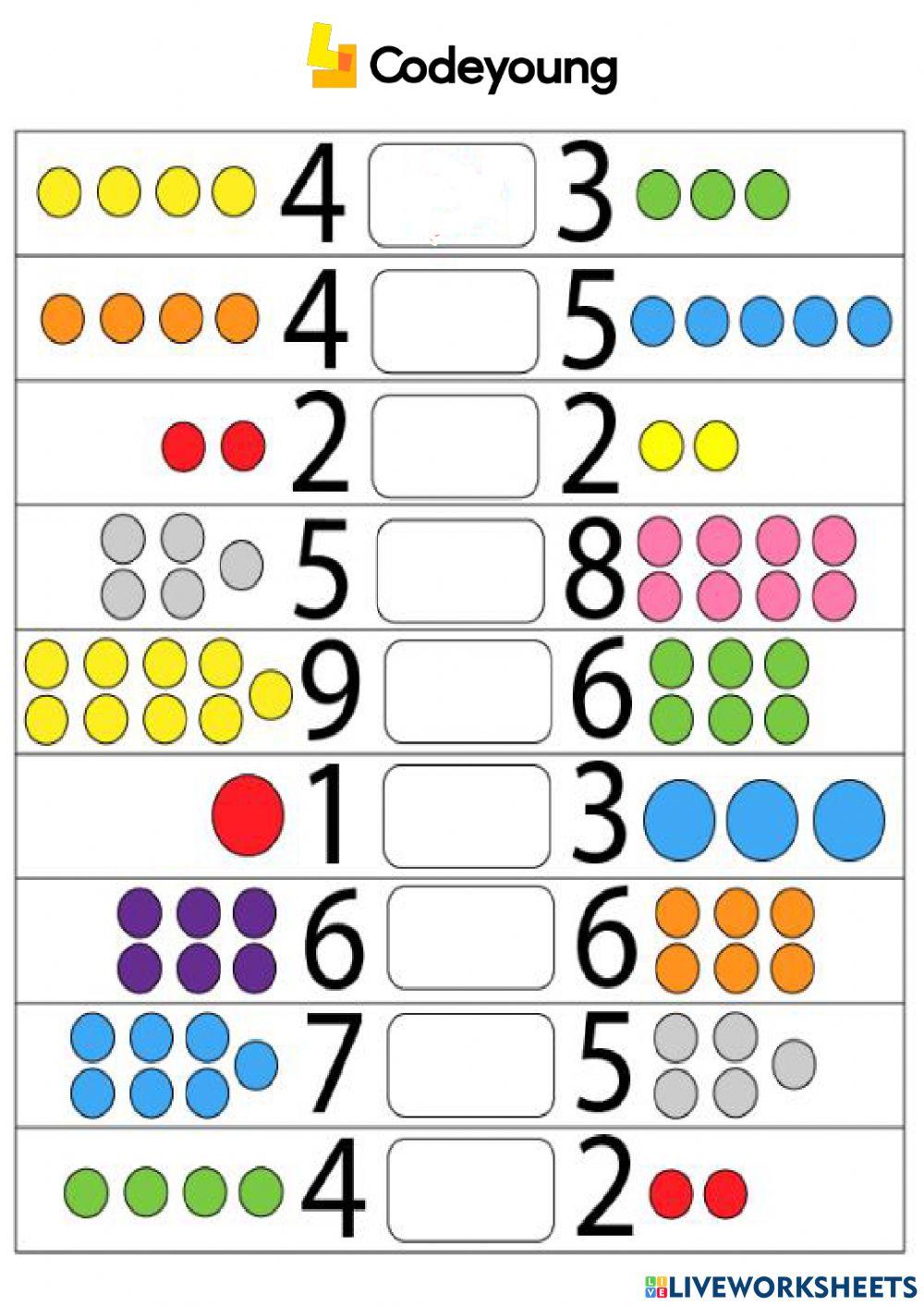 Comparing a Set of 2-Digit Numbers-Advance WS
