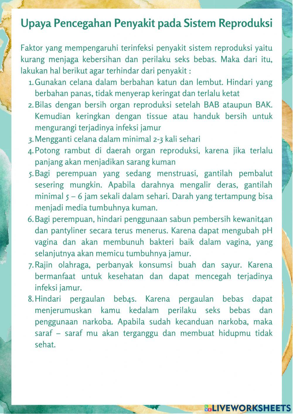 Kehamilan dan Penyakit sistem Reproduksi