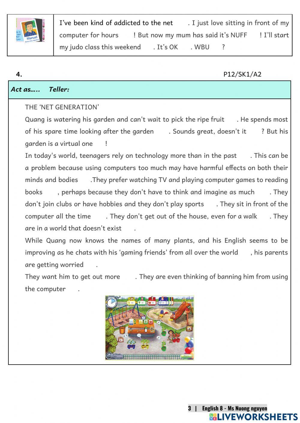 E8U1 (speaking) Leisure activities -nuongnguyen