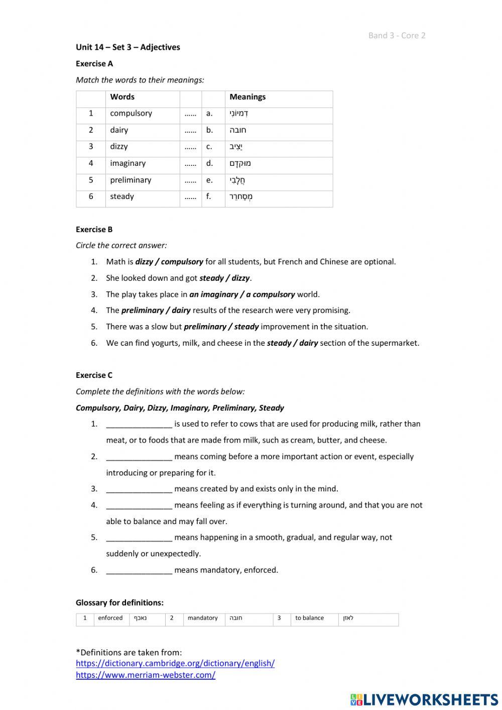 Band 3 (Core 2) - Unit 14 - Set 3