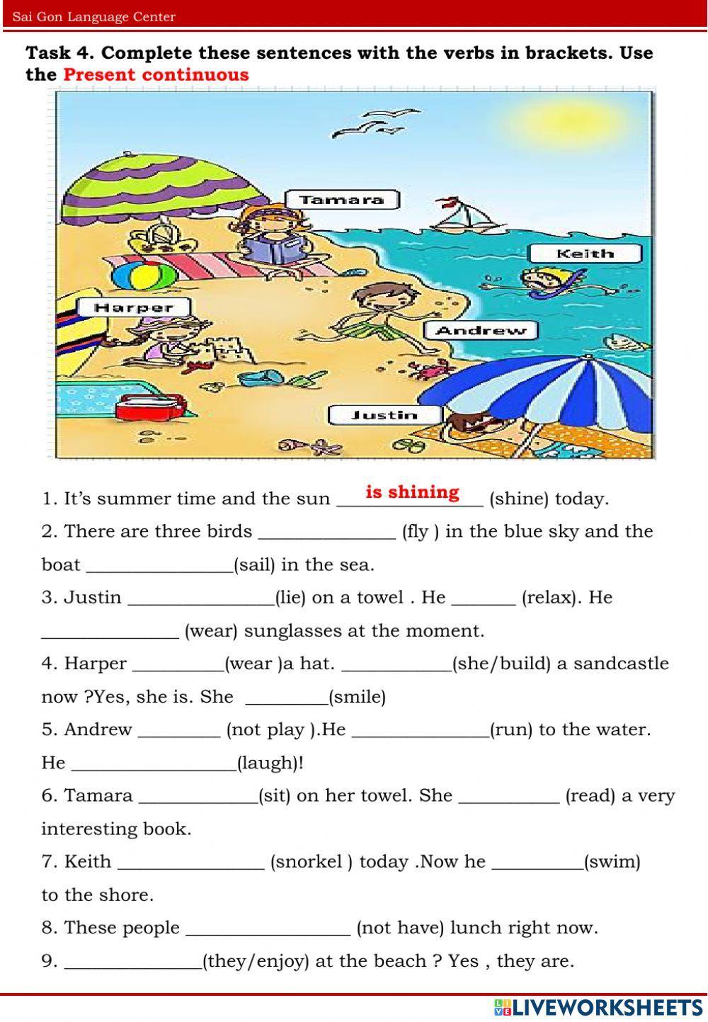 Unit 4 We're having fun at the beach