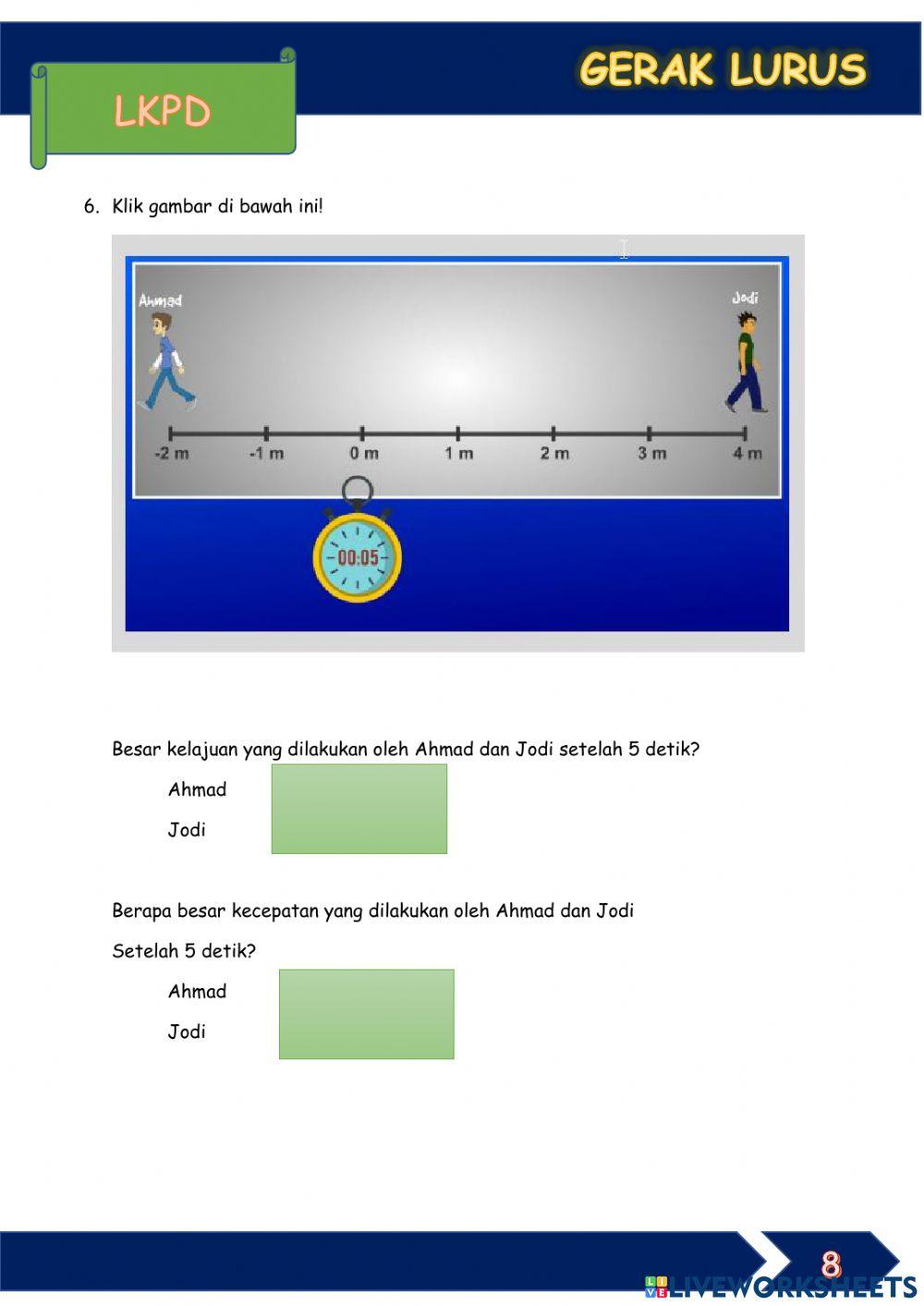 Besaran Fisis Gerak Lurus