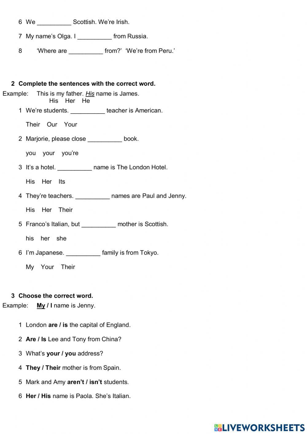 Eng File Elem Unit 1 Revision
