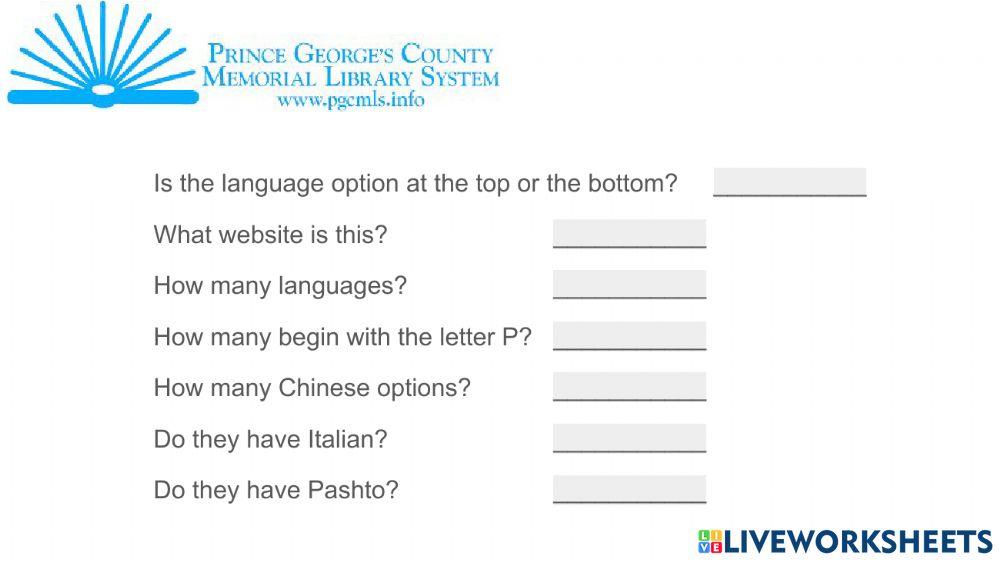 Find More Website Language options