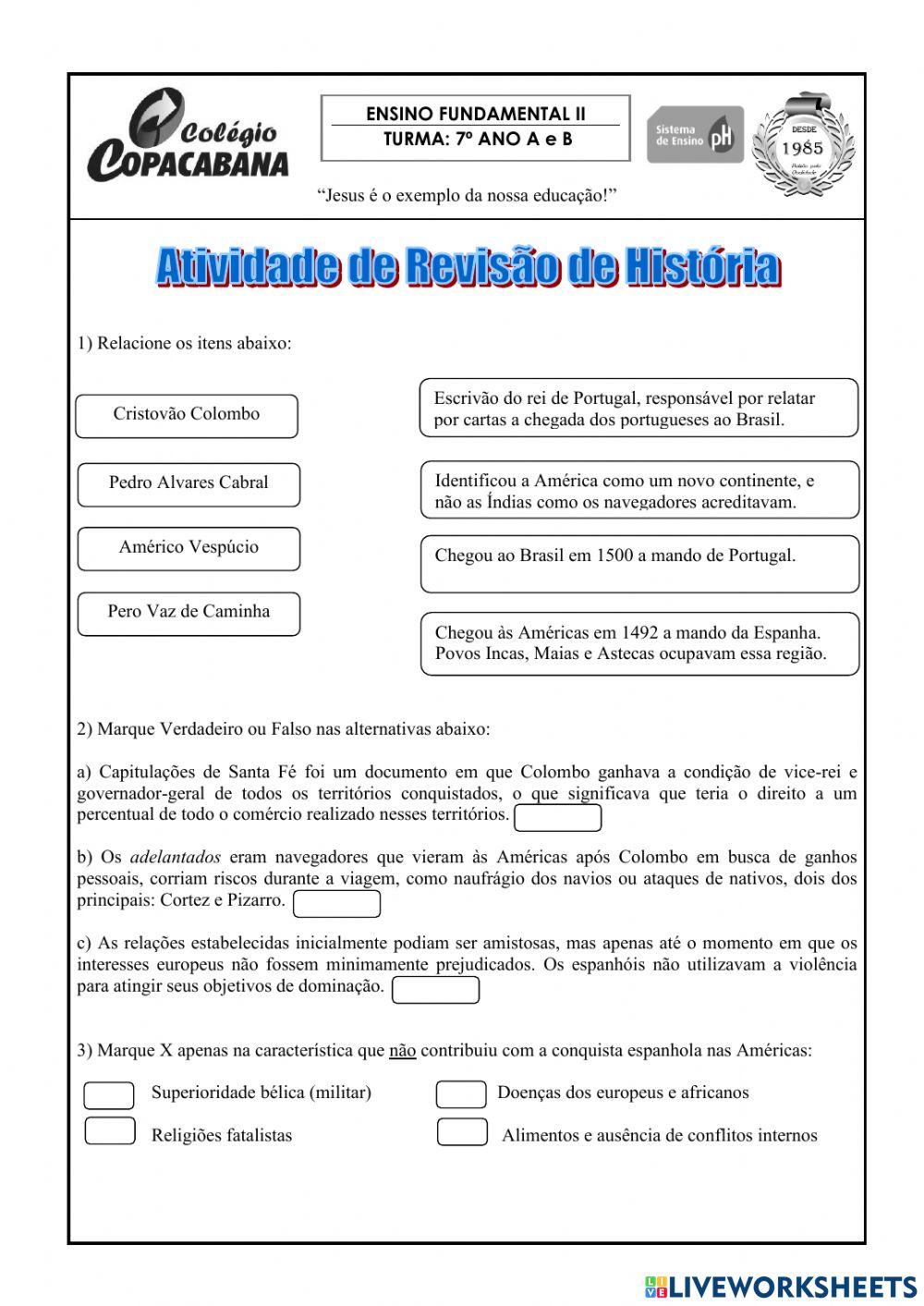 Revisão Brasil Colonial