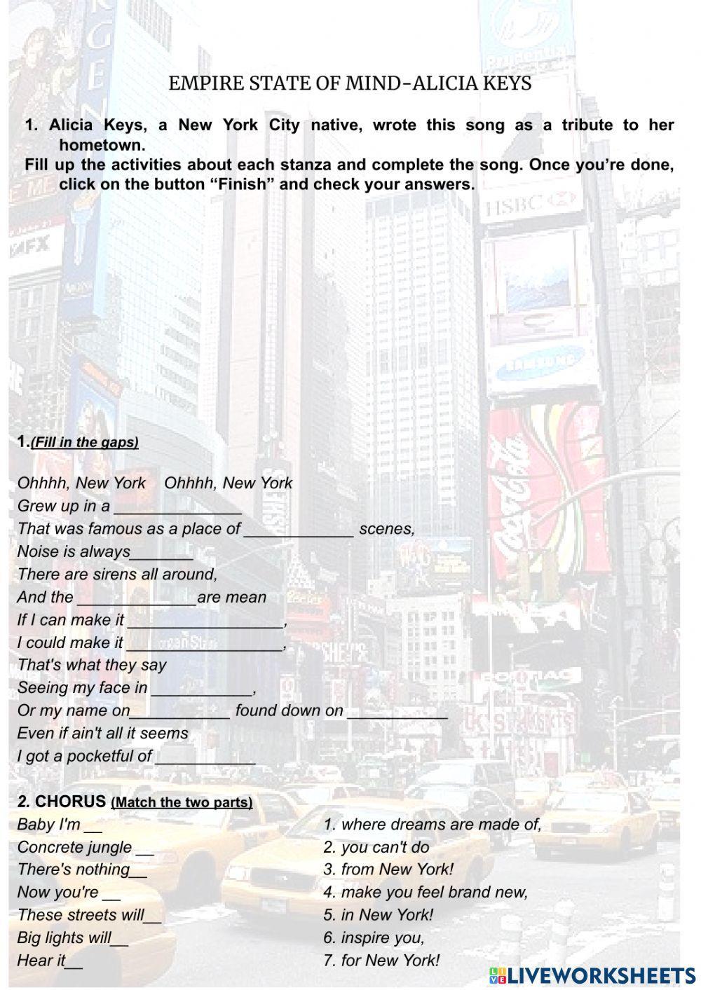 Empire state of mind-alicia keys