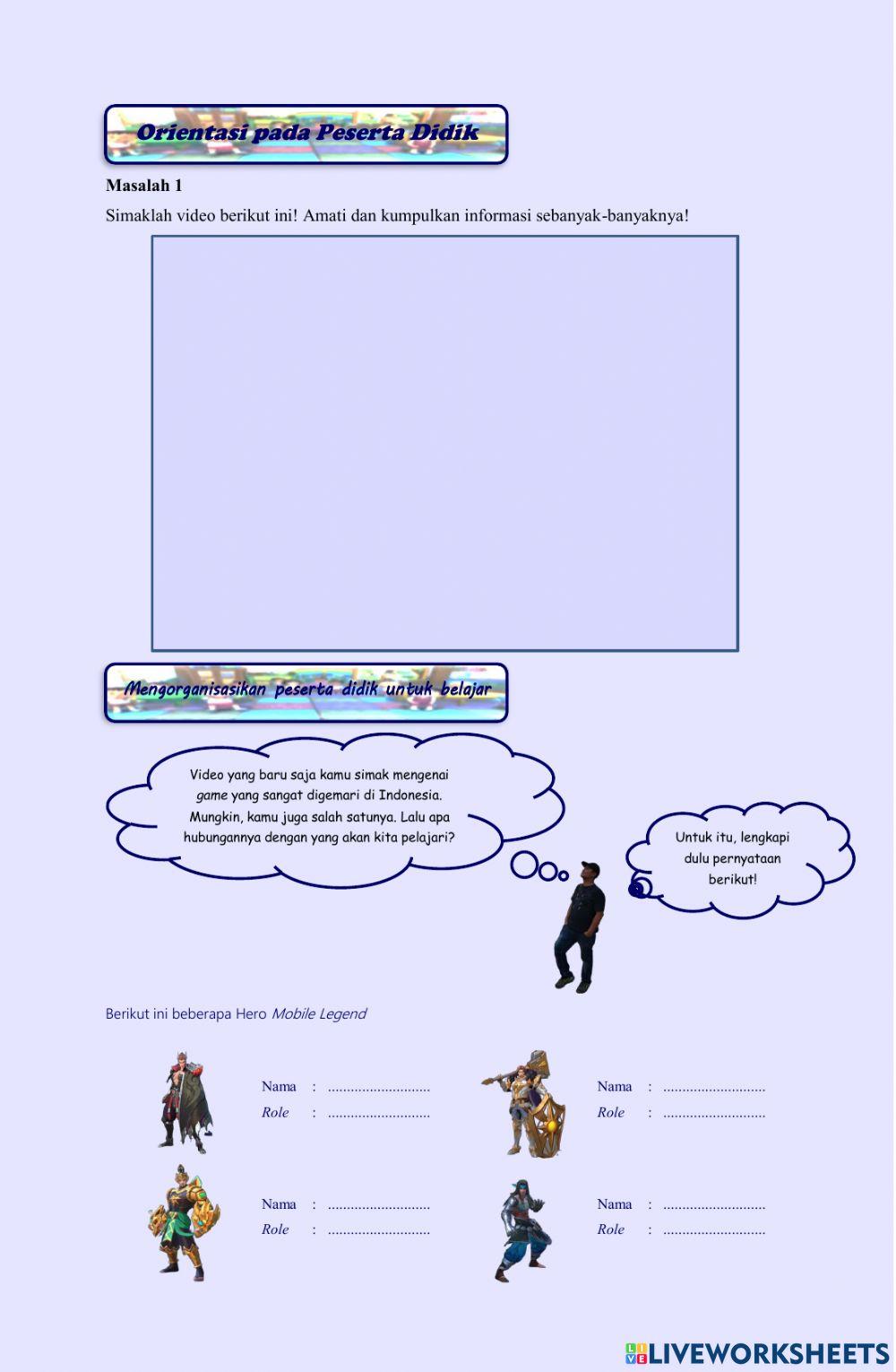 LKPD - Irisan, Gabungan, dan Selisih Dua Himpunan