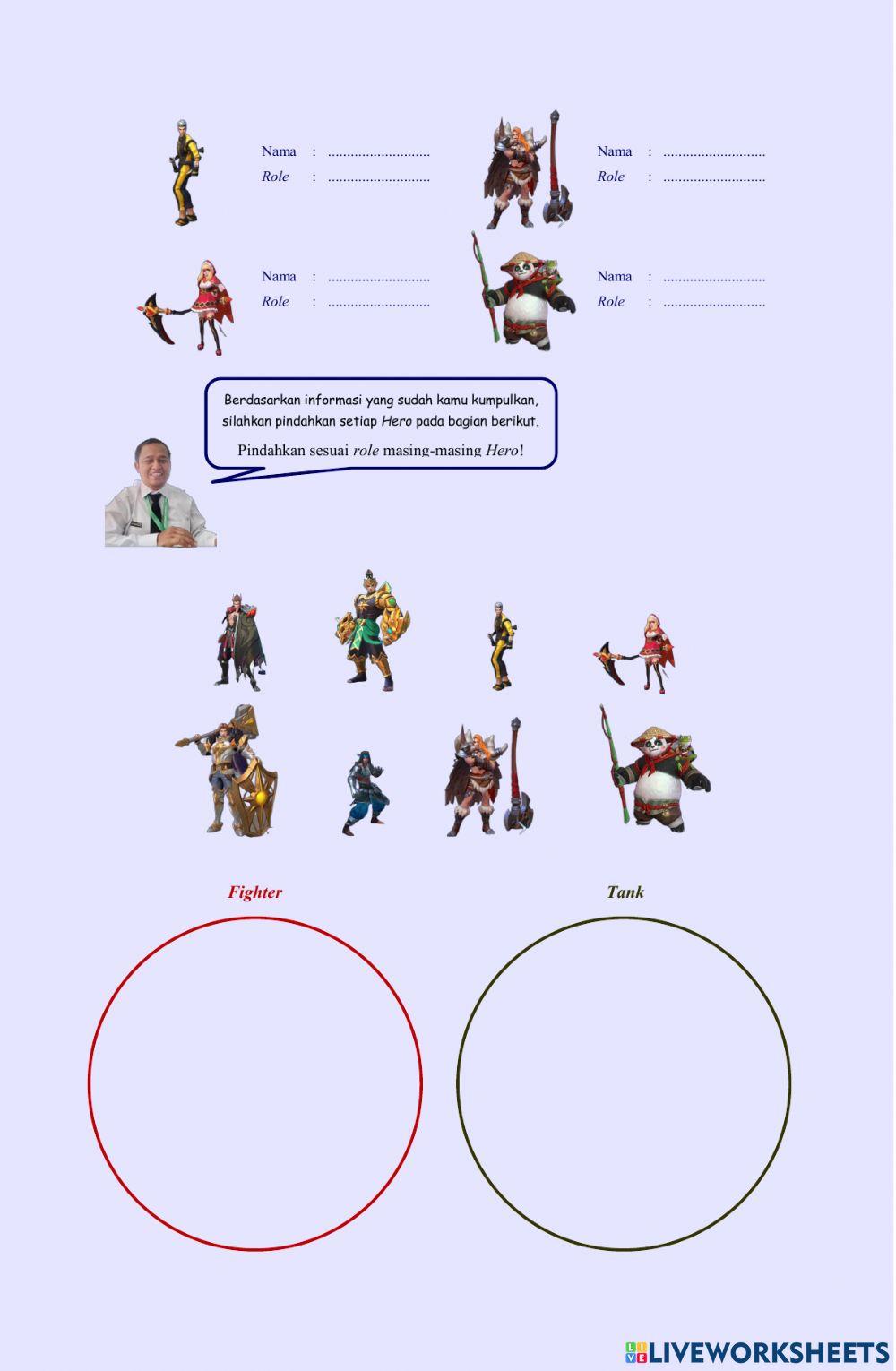 LKPD - Irisan, Gabungan, dan Selisih Dua Himpunan