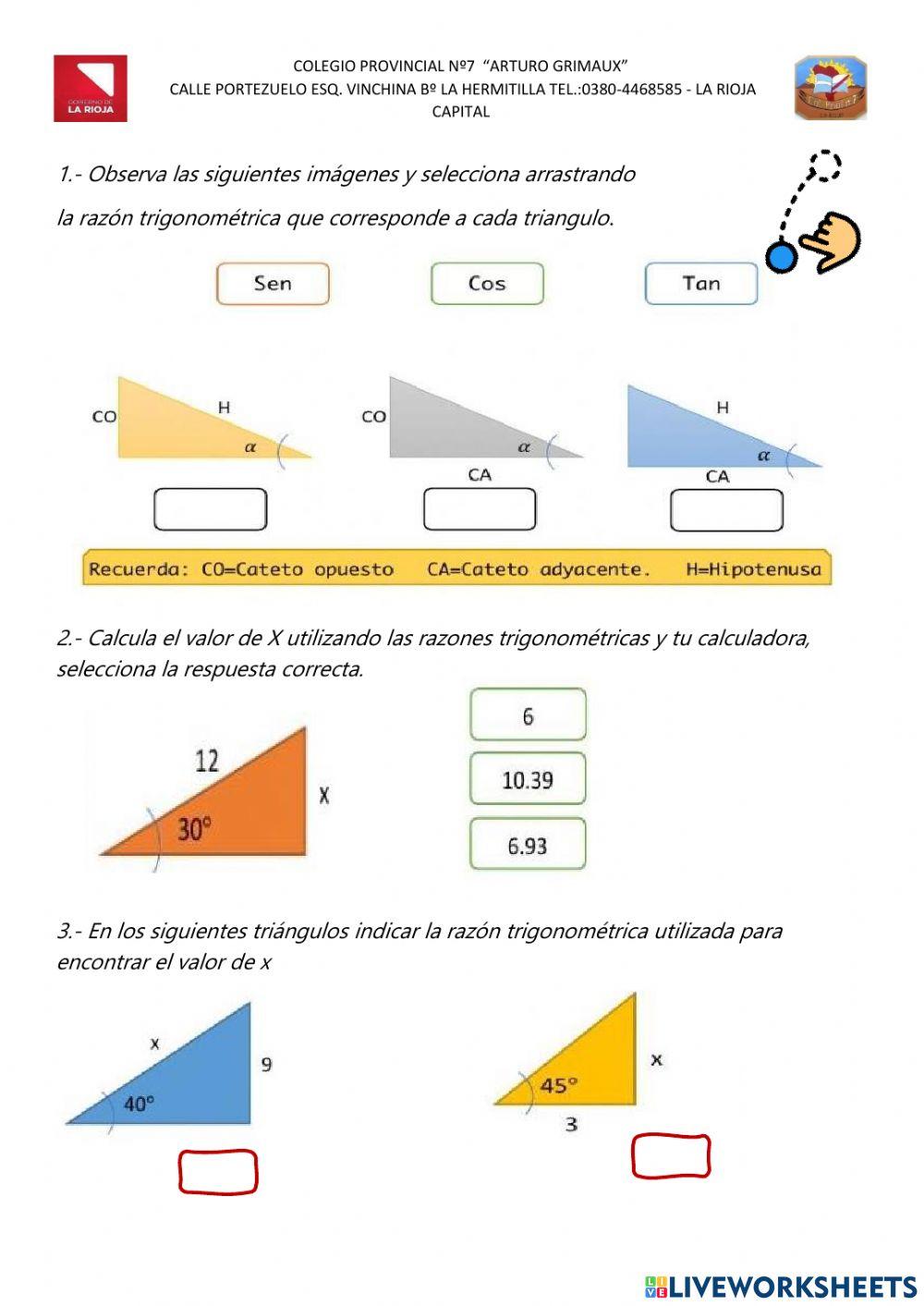 Razones trigonometricas