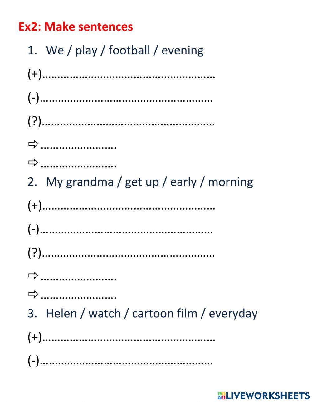 Simple present tense