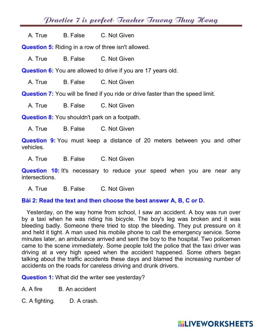 Test 7 English 7