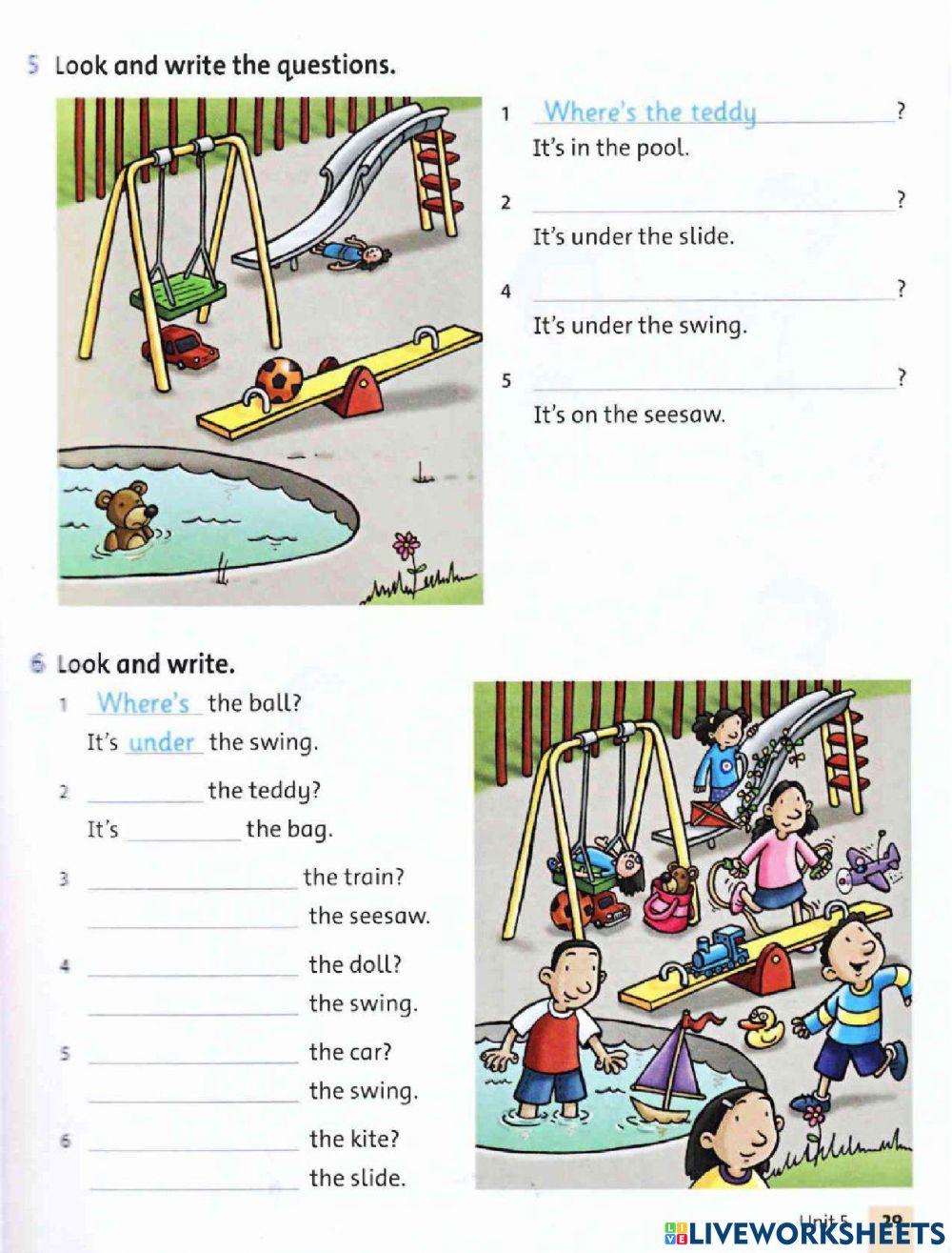 Unit 5 FAF 1 in on under