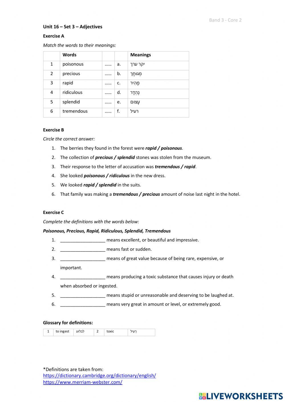 Band 3 (Core 2) - Unit 16 - Set 3