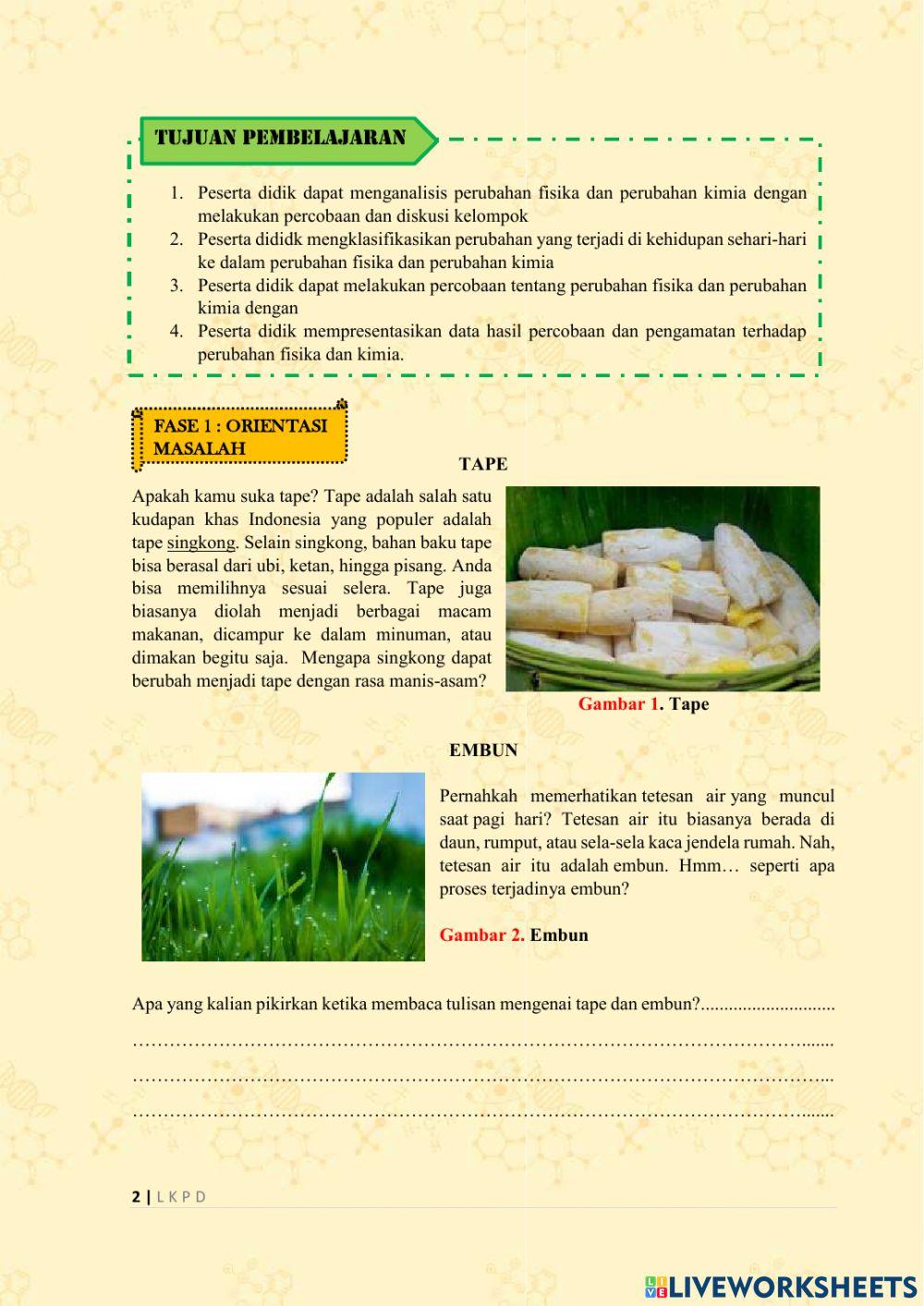 Lkpd perubahan materi