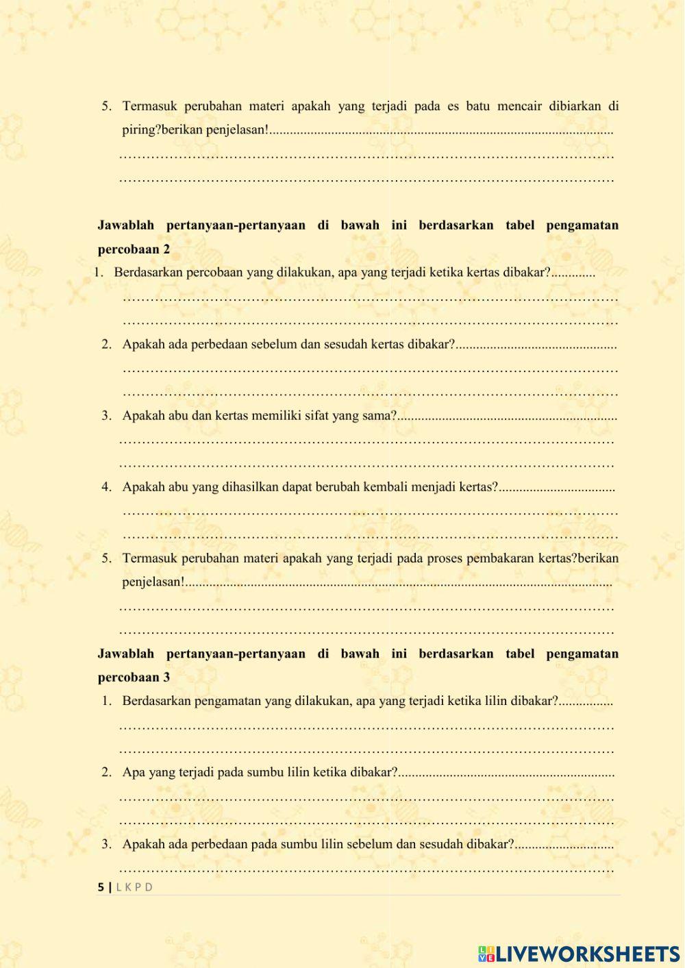 Lkpd perubahan materi