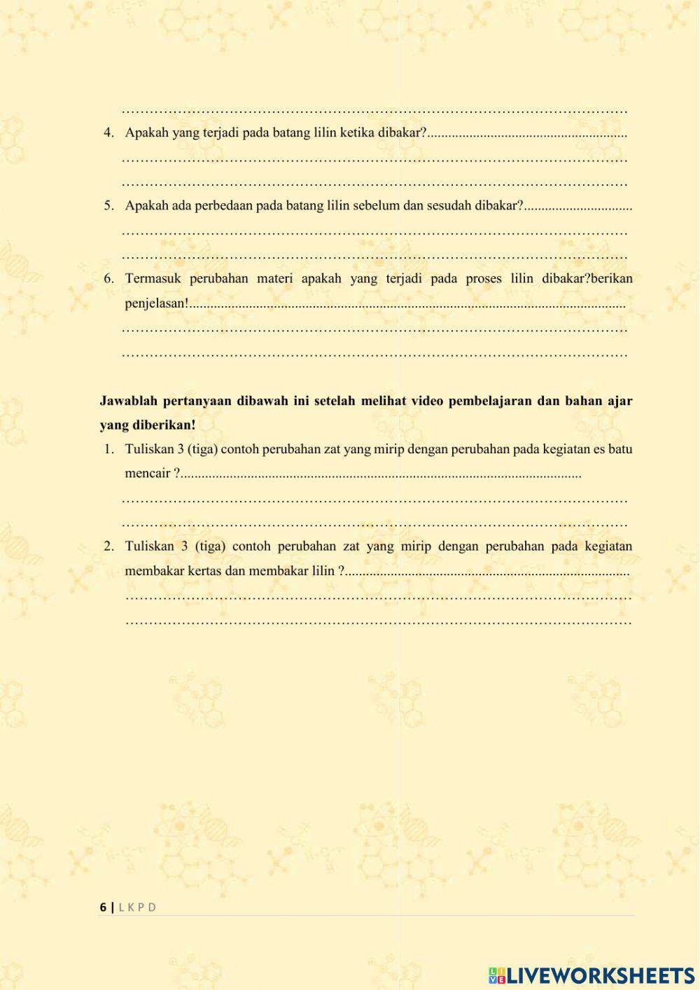 Lkpd perubahan materi