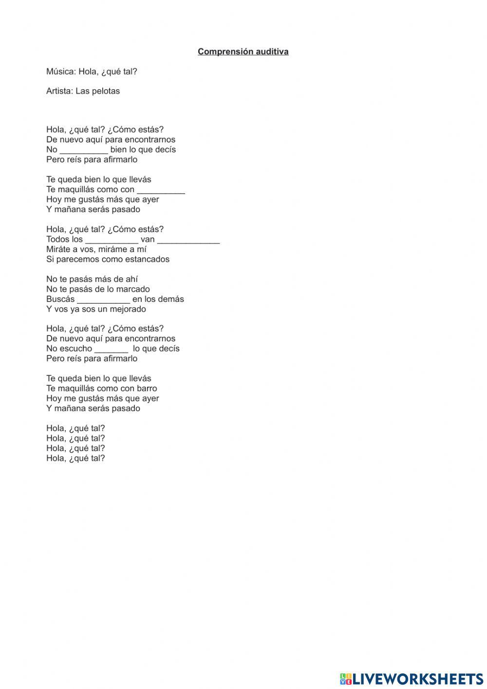 Comprensión auditiva