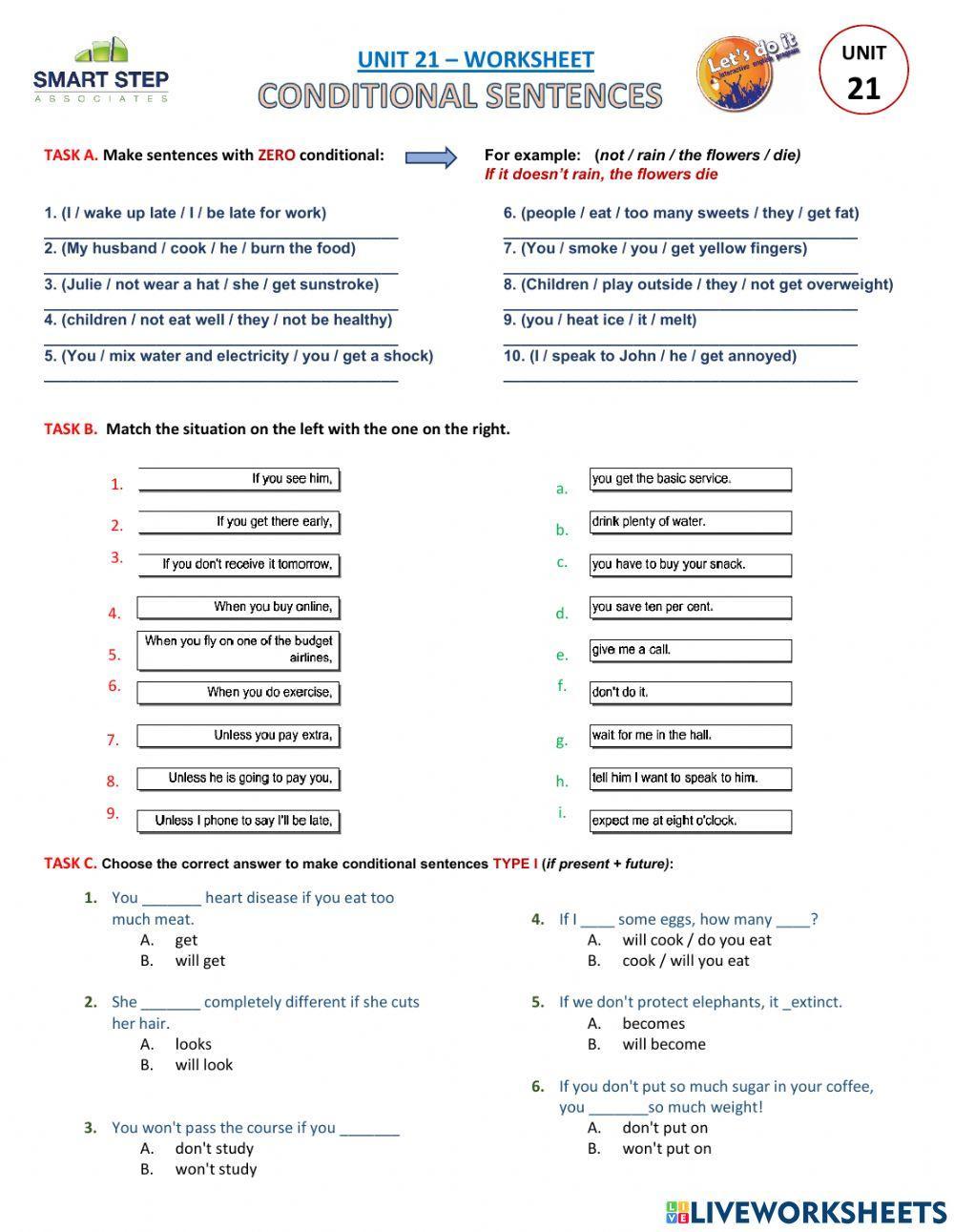 UNIT 21 - Conditional Sentences