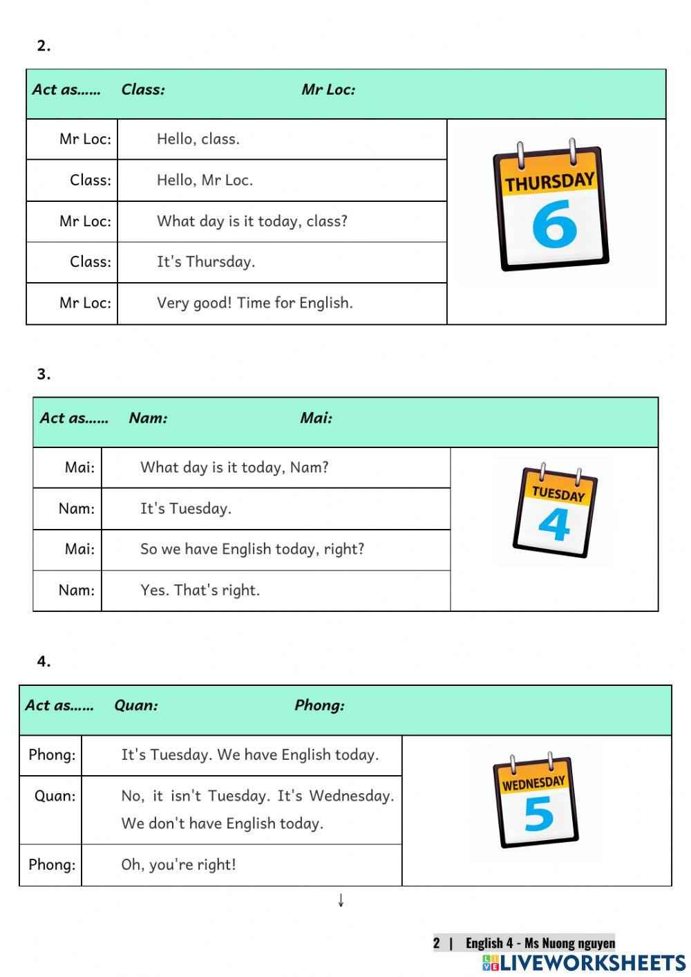 E4U3 (speaking) What day is it today? -nuongnguyen