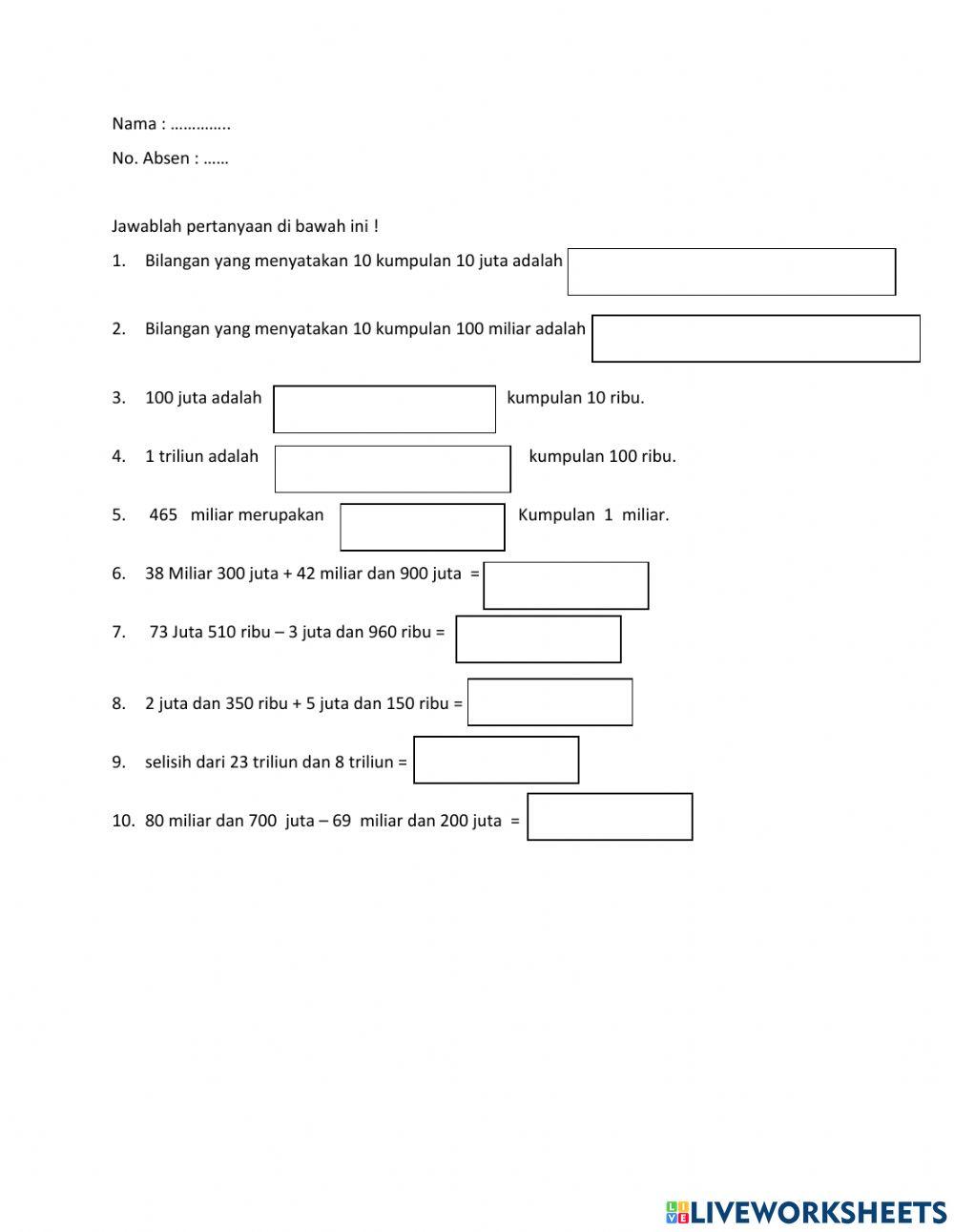 Bilangan cacah jml selisih