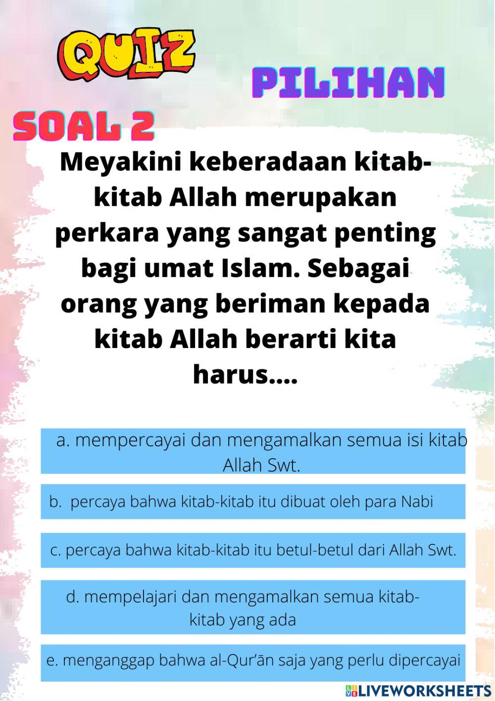 Iman kepada kitab-kitab allah swt