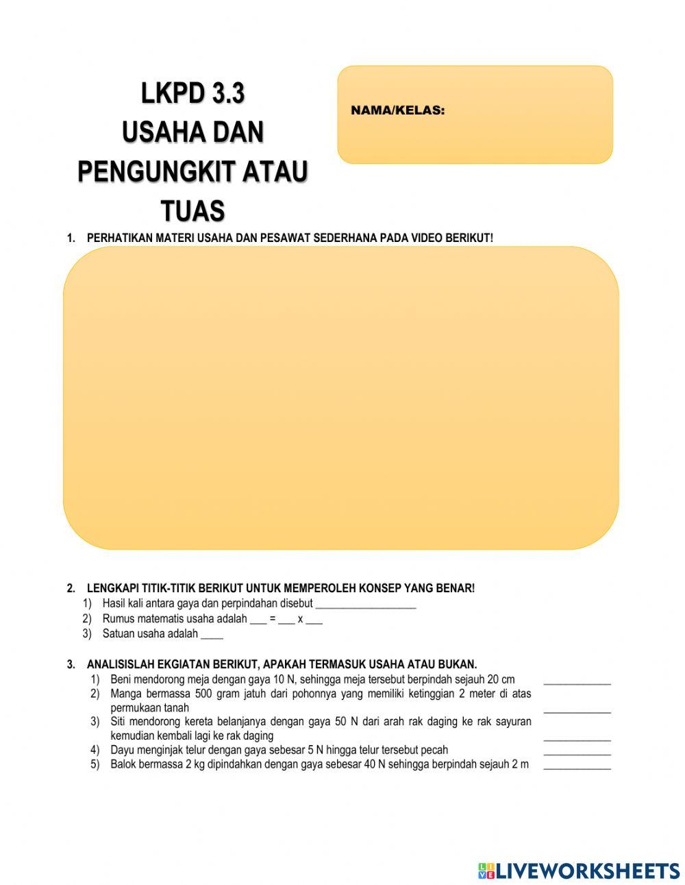 Usaha dan Pengungkit