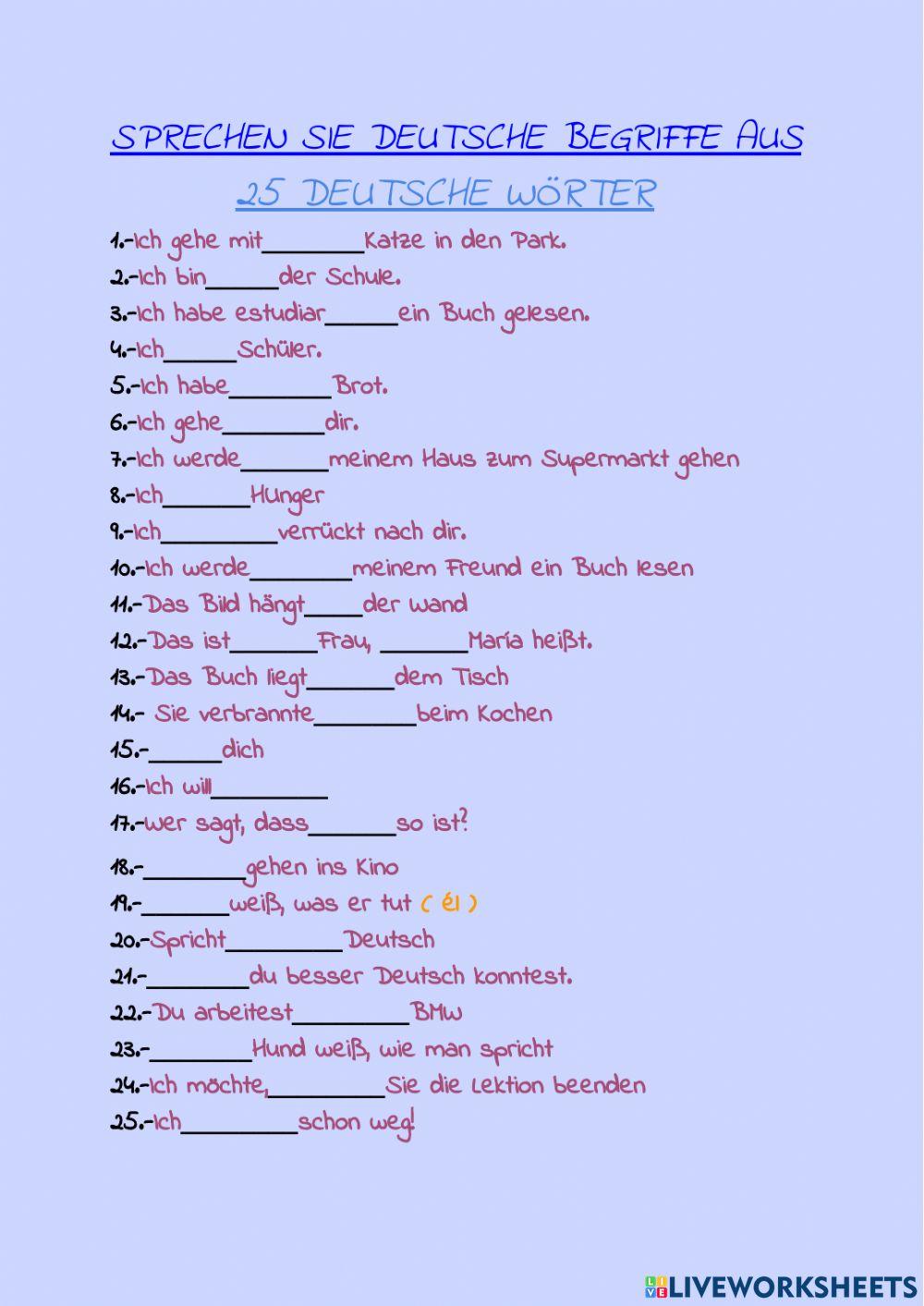 25 deutsche wörter
