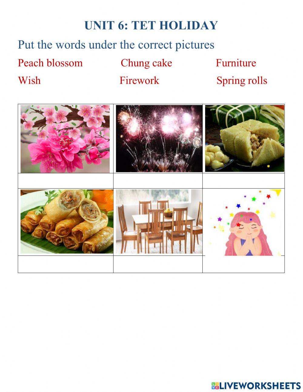 Vocabulary Unit 6 English 6 Global Success