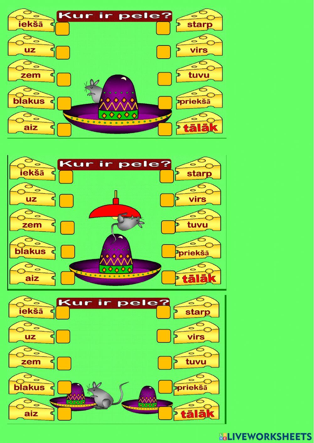 Prepositions of place in Latvian