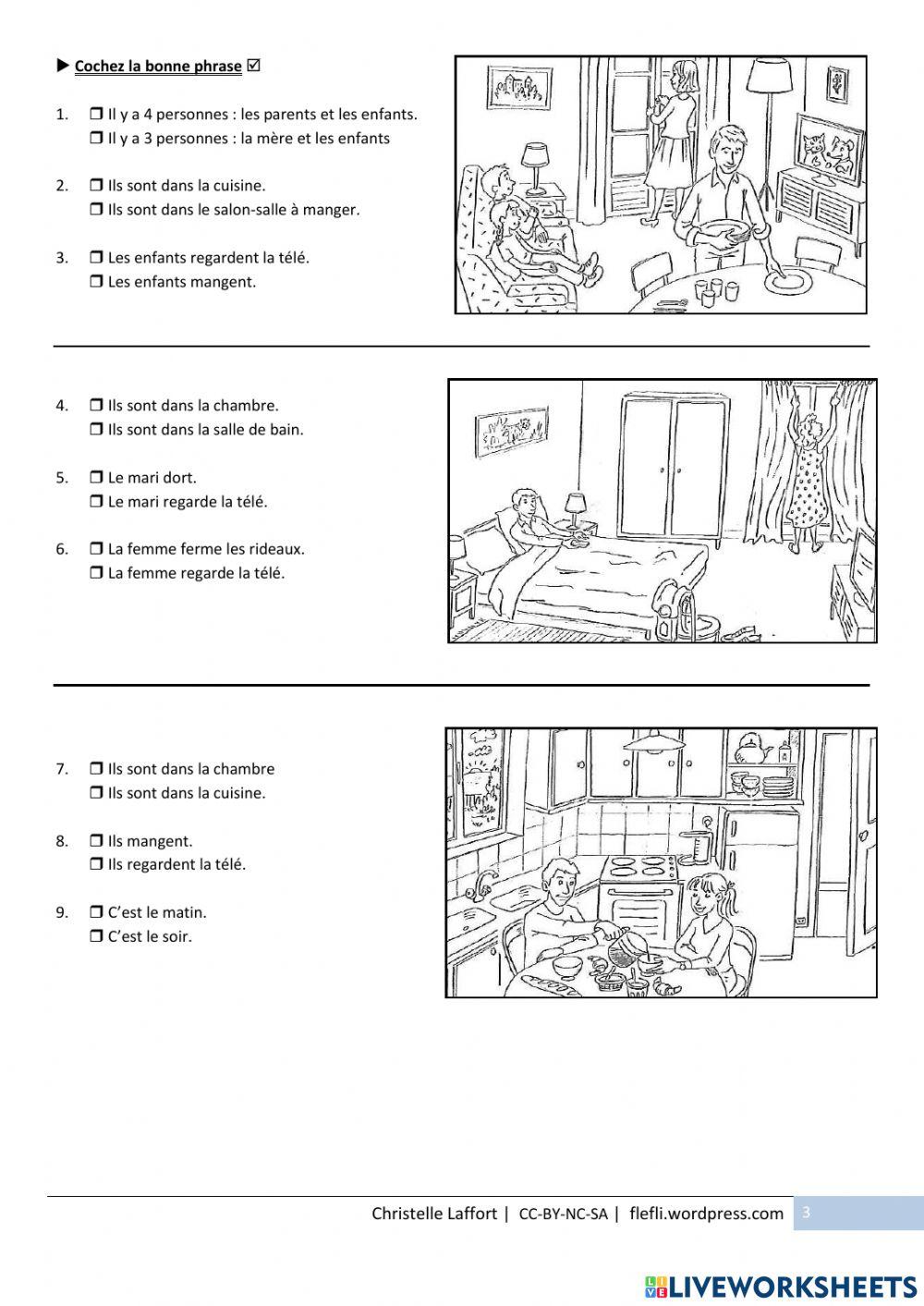 Les pièces de la maison