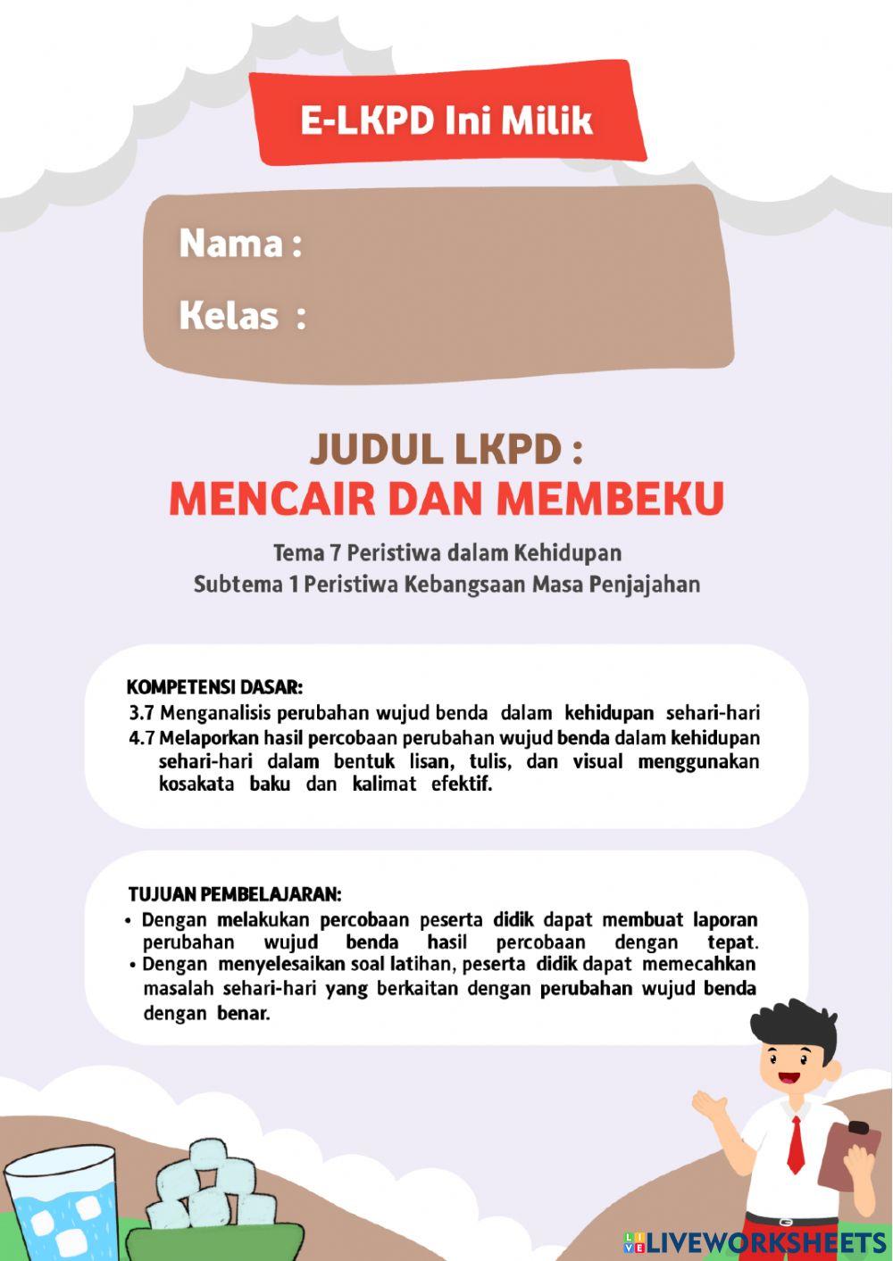 Perubahan Wujud Benda - Kegiatan 1