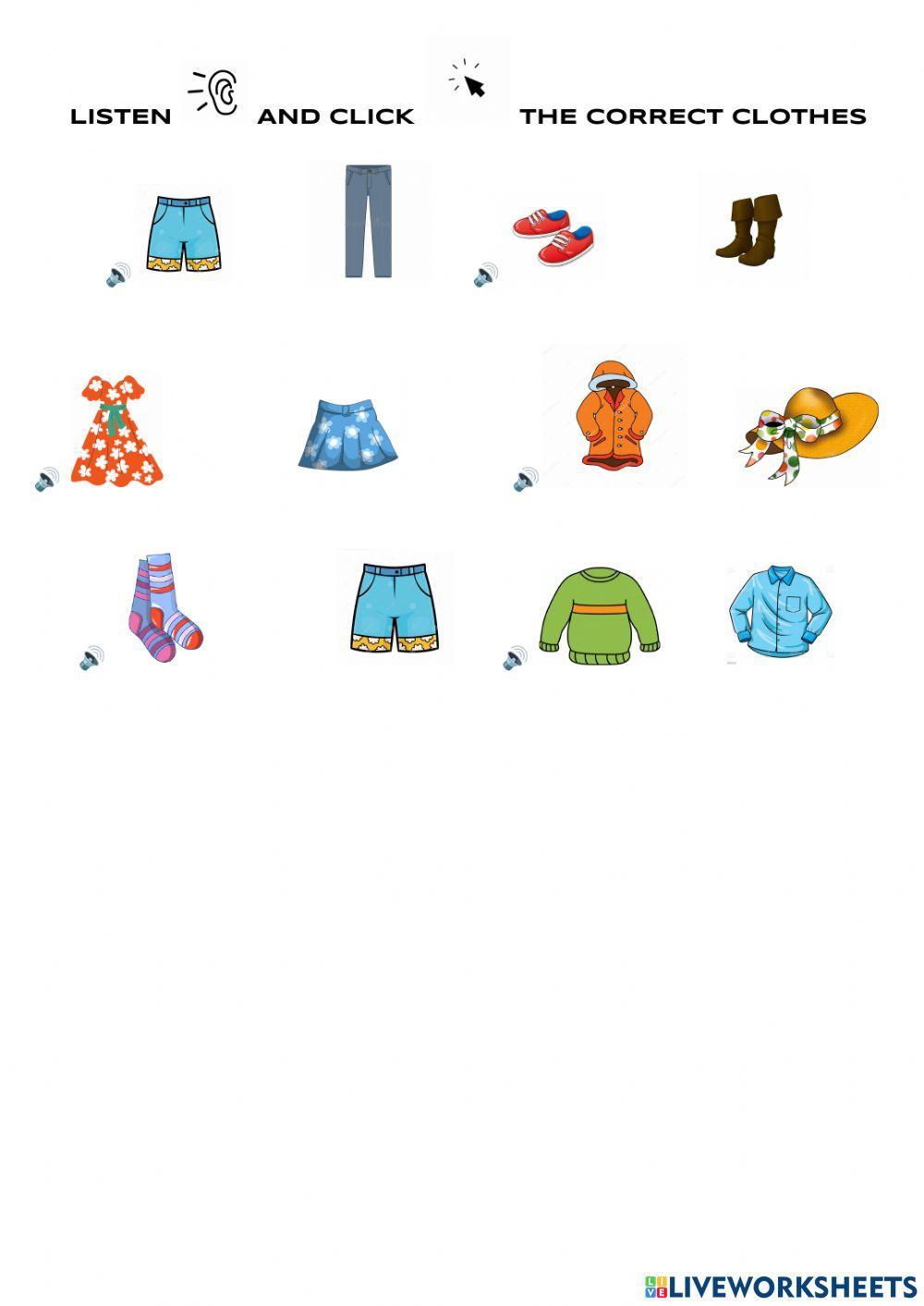 Clothes - VOCABULARY