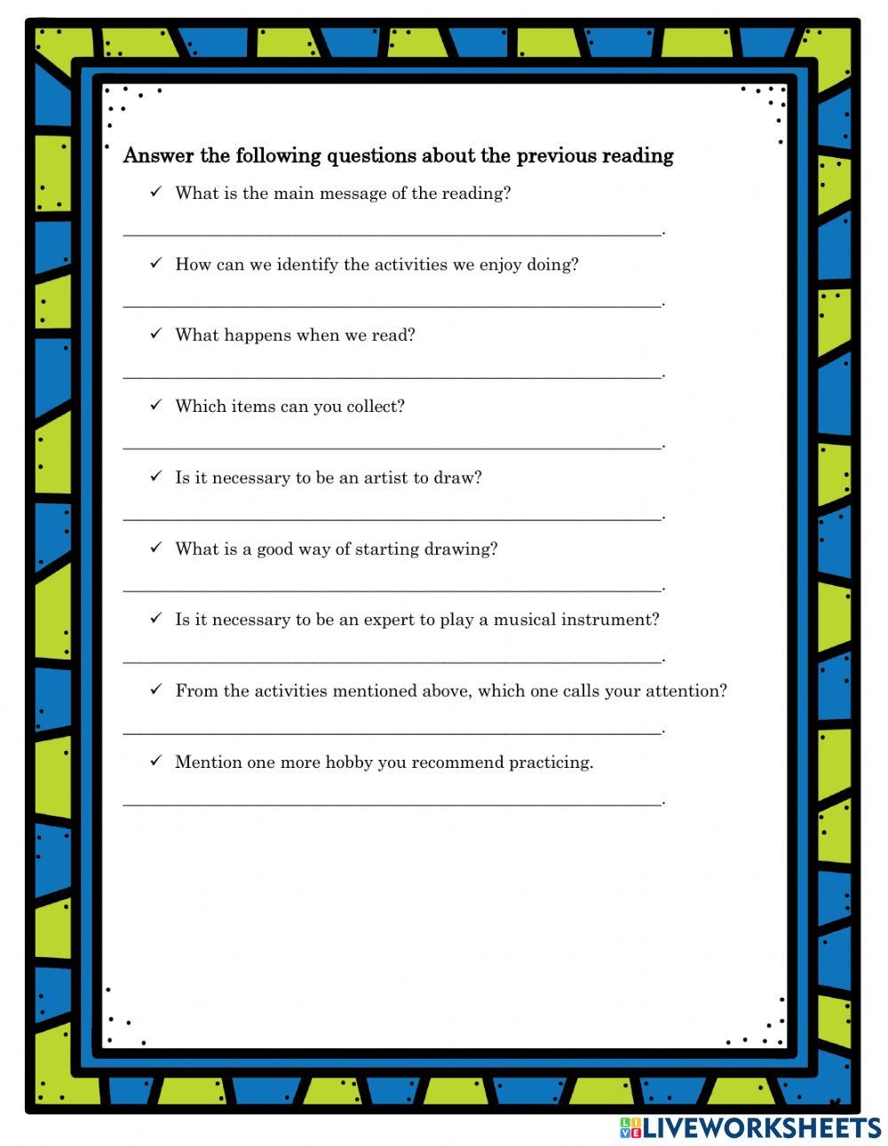 The importance of hobbies