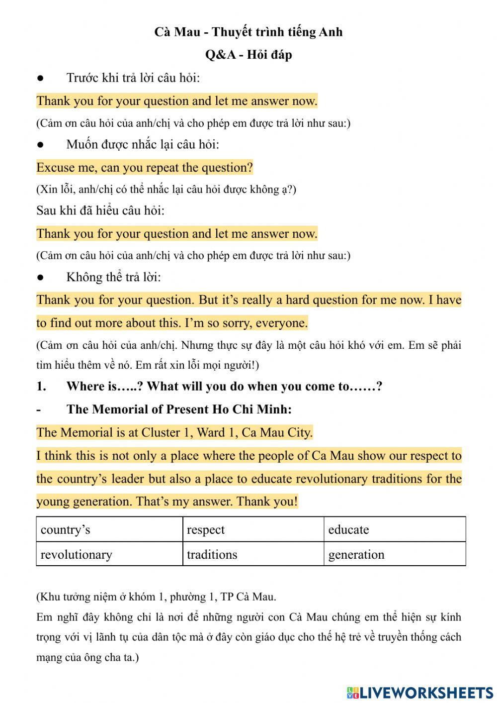 Cà Mau - Hỏi đáp